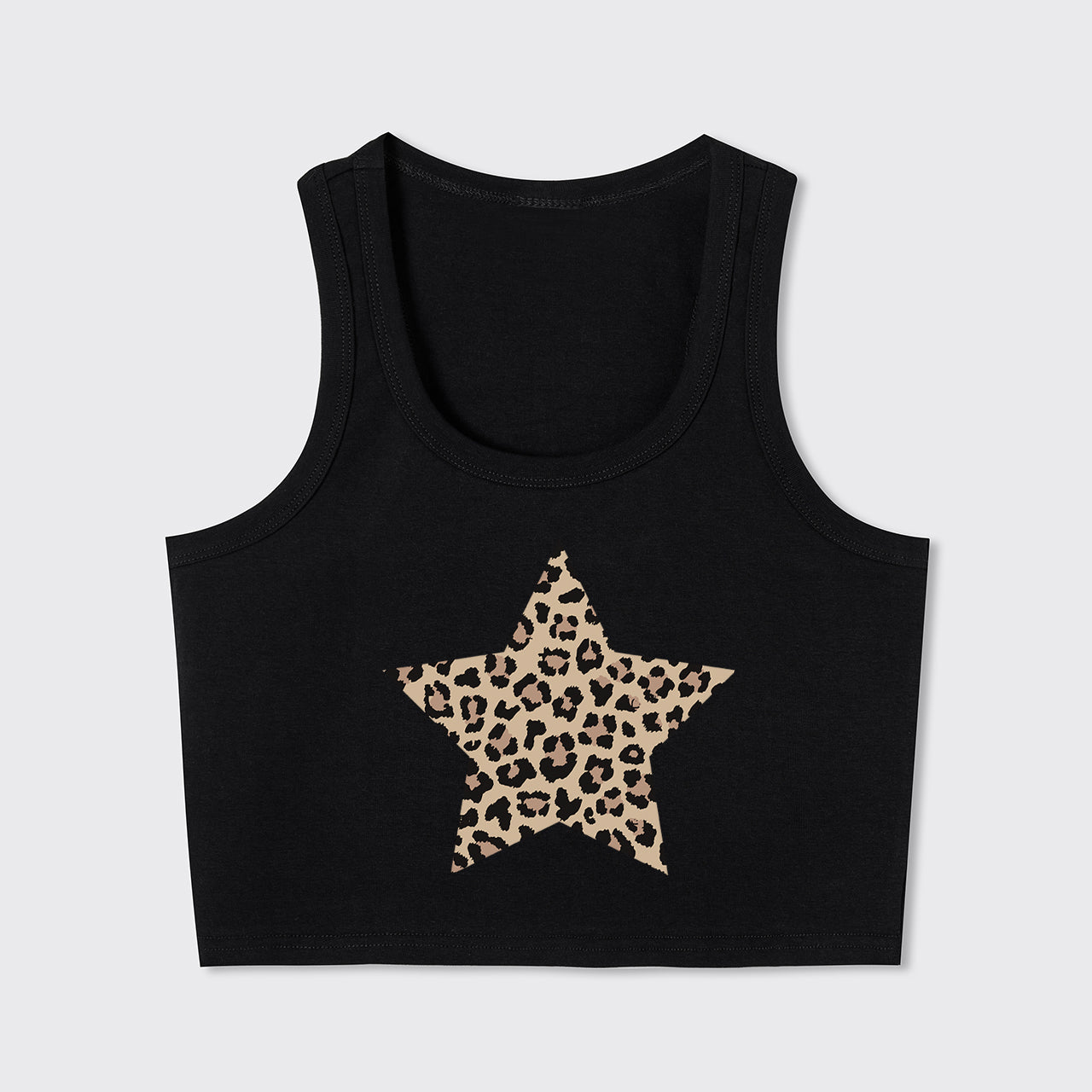 Leopard Print Star Tank Top