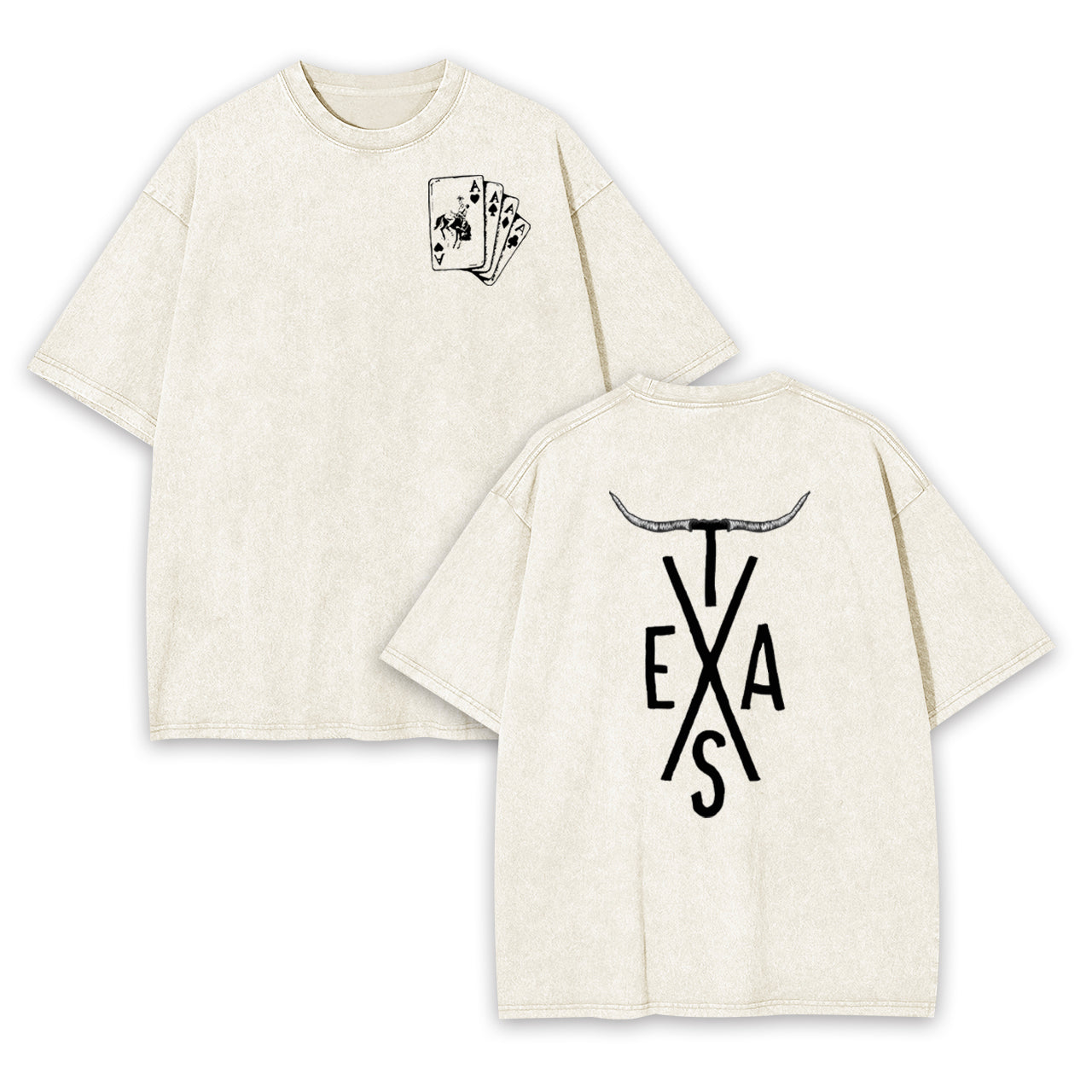 Original Texas Cow Bull Garment-dye Tees