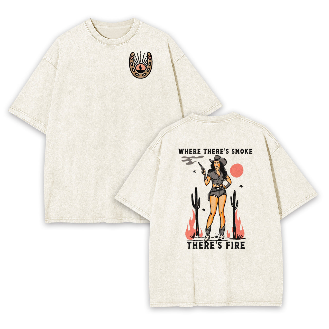 Where There��s Smoke There's Fire Garment-dye Tees