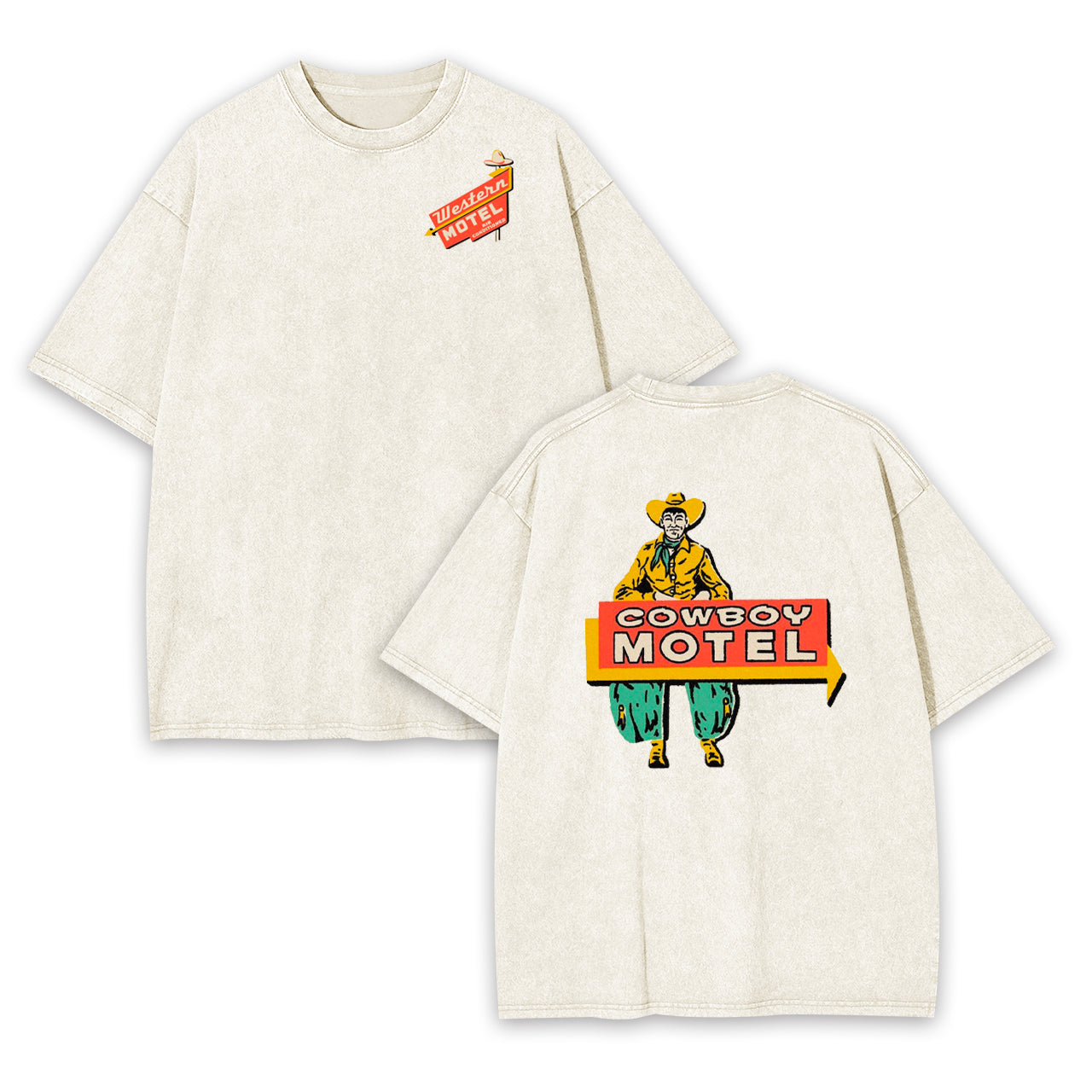 Cowboy Western Motel Garment-dye Tees