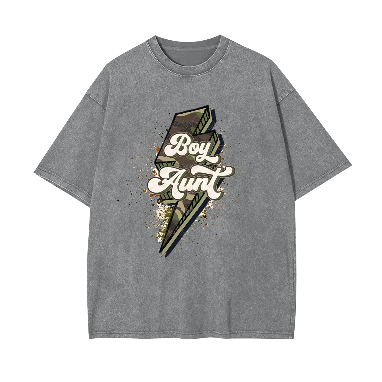 Boy Aunt Lightning Splash Garment-dye Tees