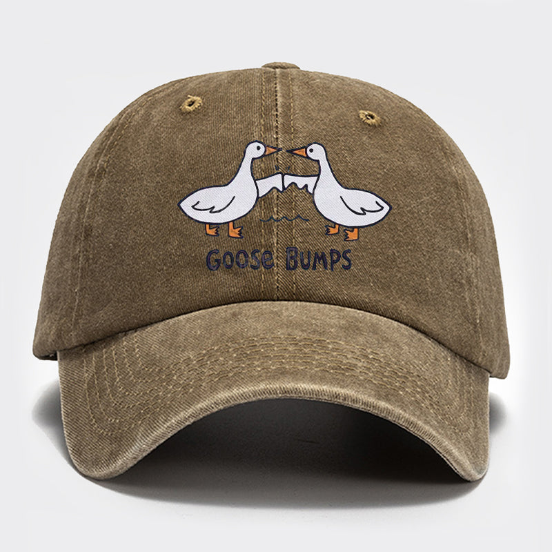 Goose Bump Embroidery Washed Hat