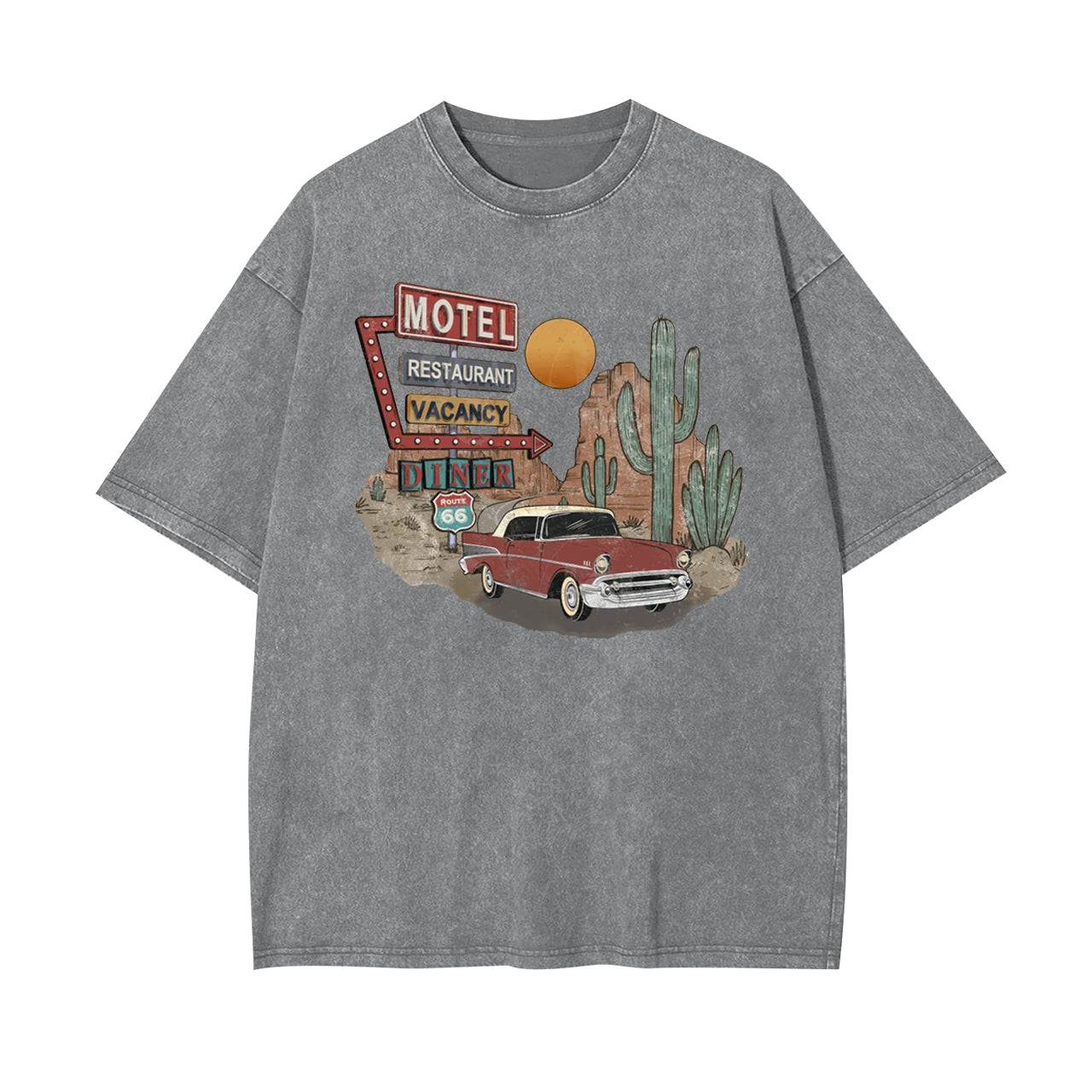 Retro Rock and Roll Desert Cactus Garment-dye Tees