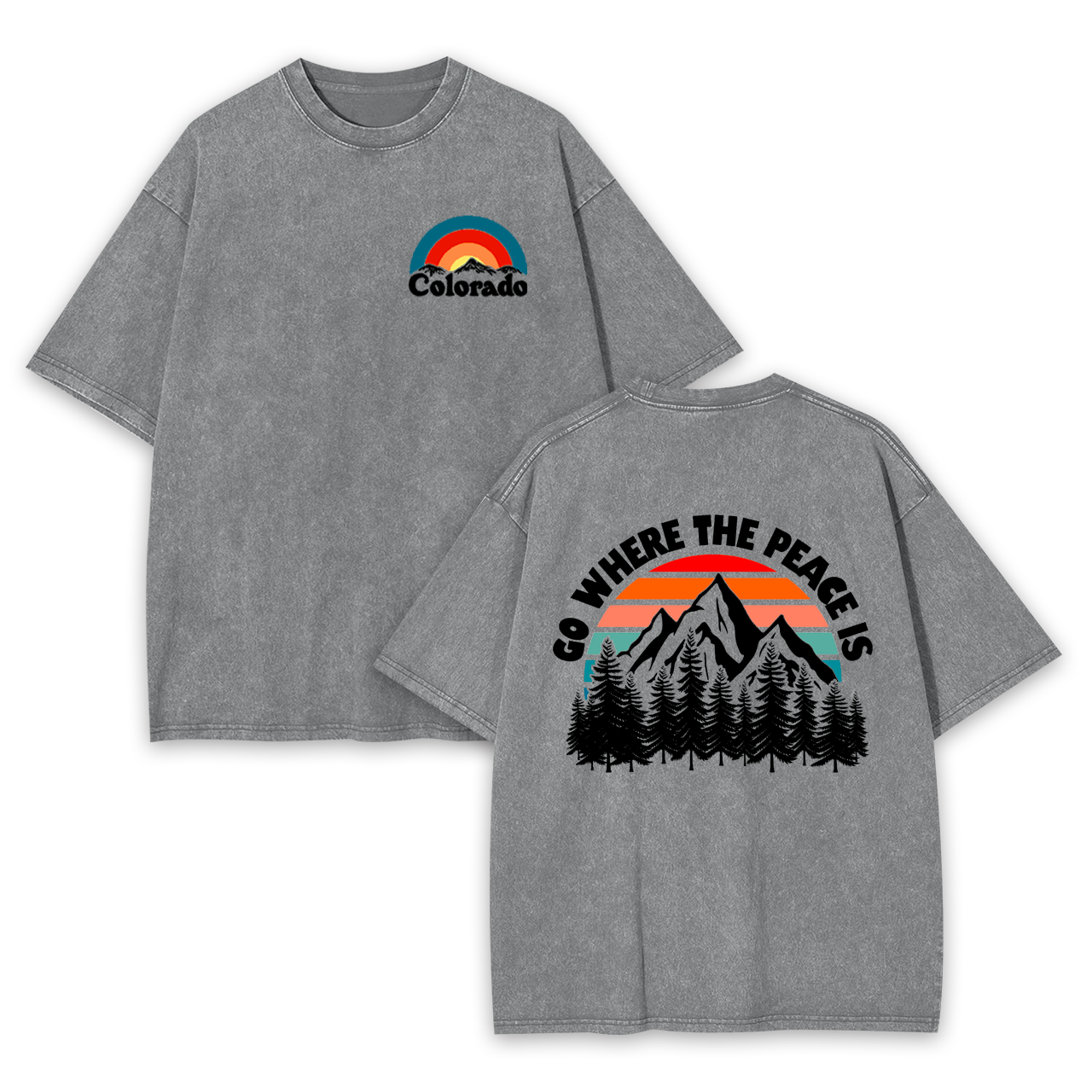 Colorado Vintage Mountain Garment-dye Tees