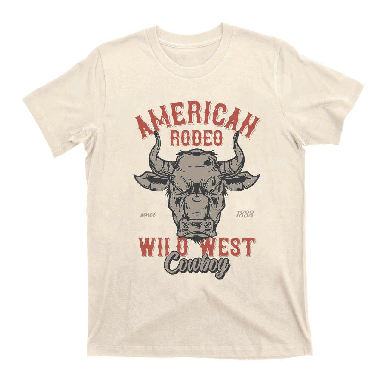Men's Vintage Rodeo Cowboy Wild West Bull T-shirts