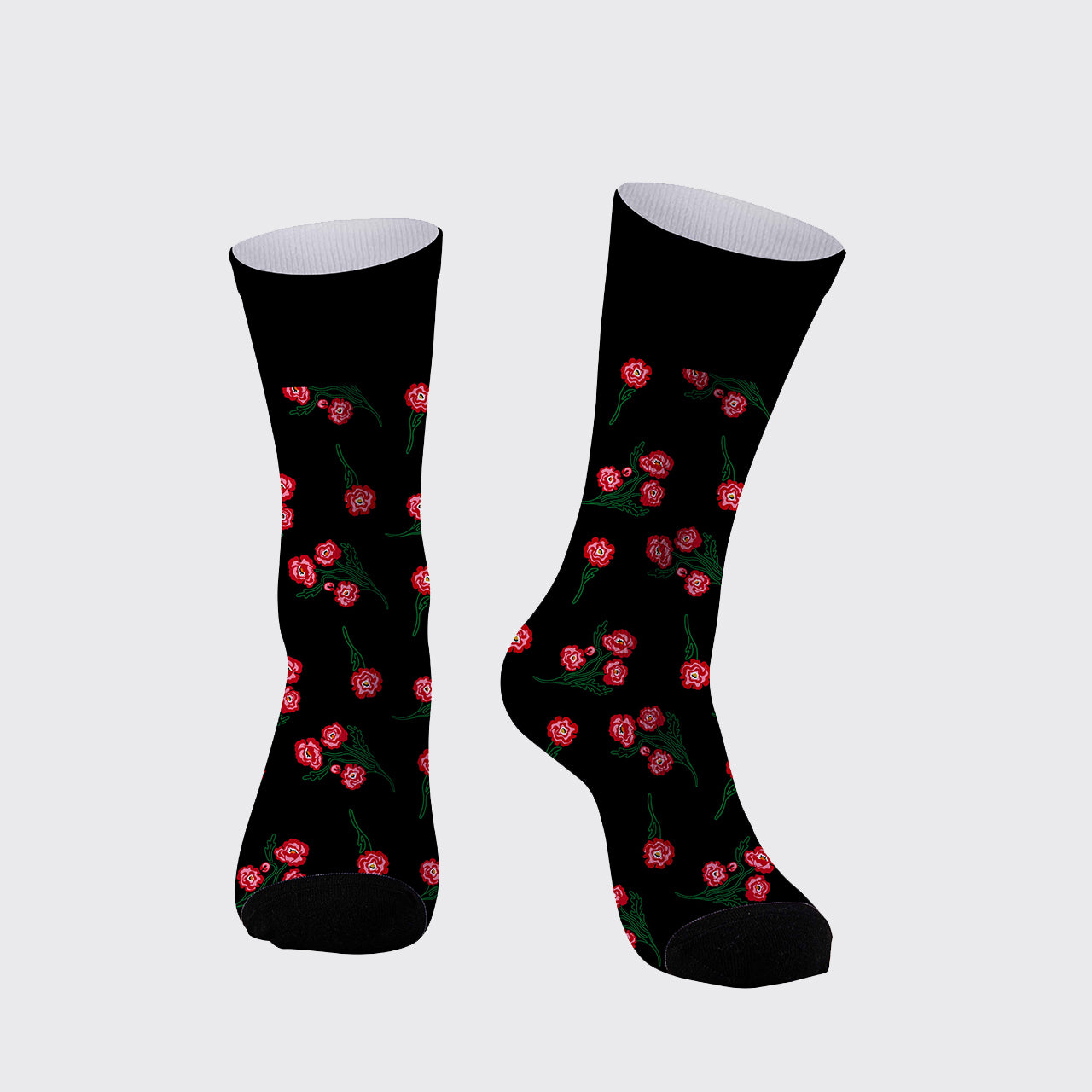 Poppy Printed Cotton Socks