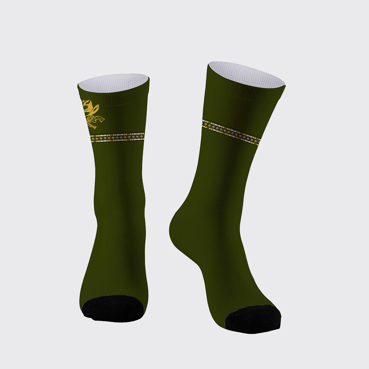 Pistol Cap Printed Cotton Socks