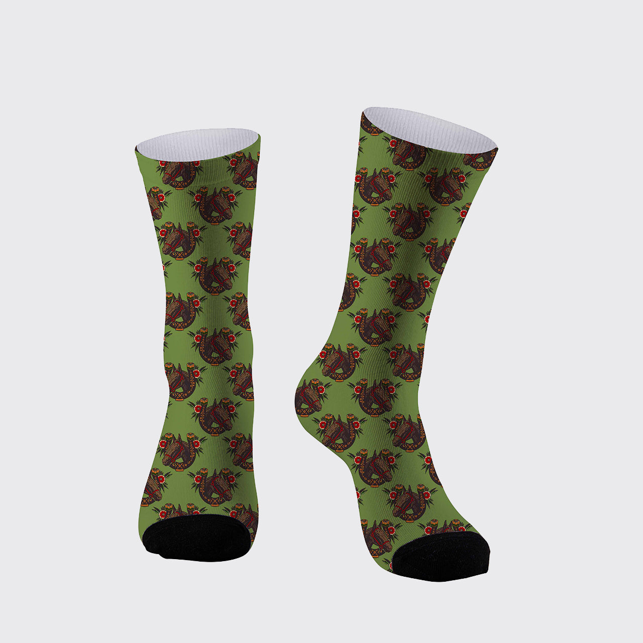 Horseshoe Cover Printed Cotton Socks