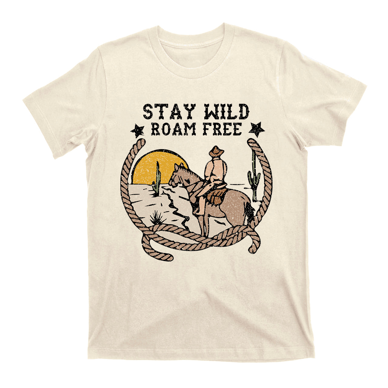 Stay Wild Roam Free Vintage Cowboy T-Shirt