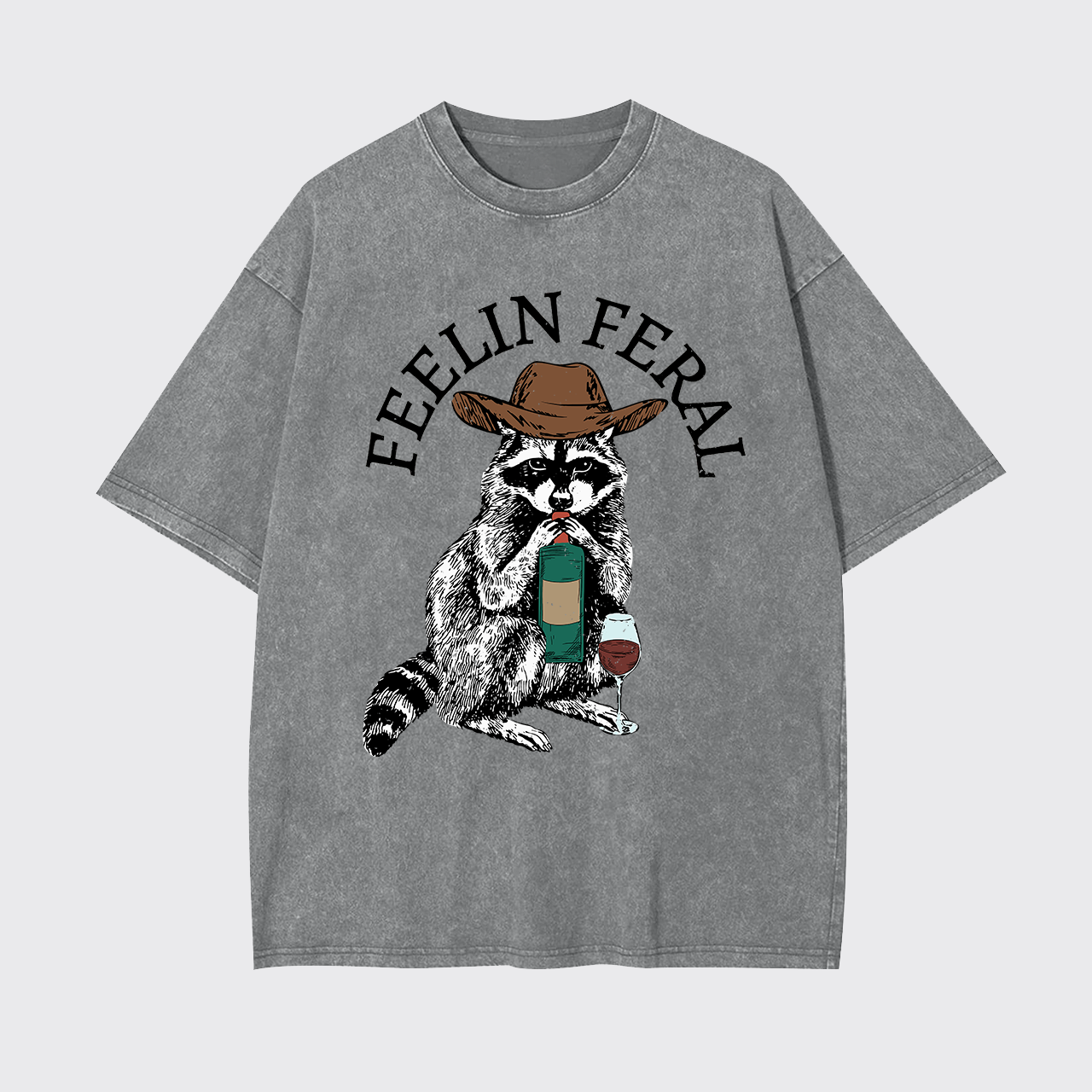 Funny Raccoon Garment-dye Tees