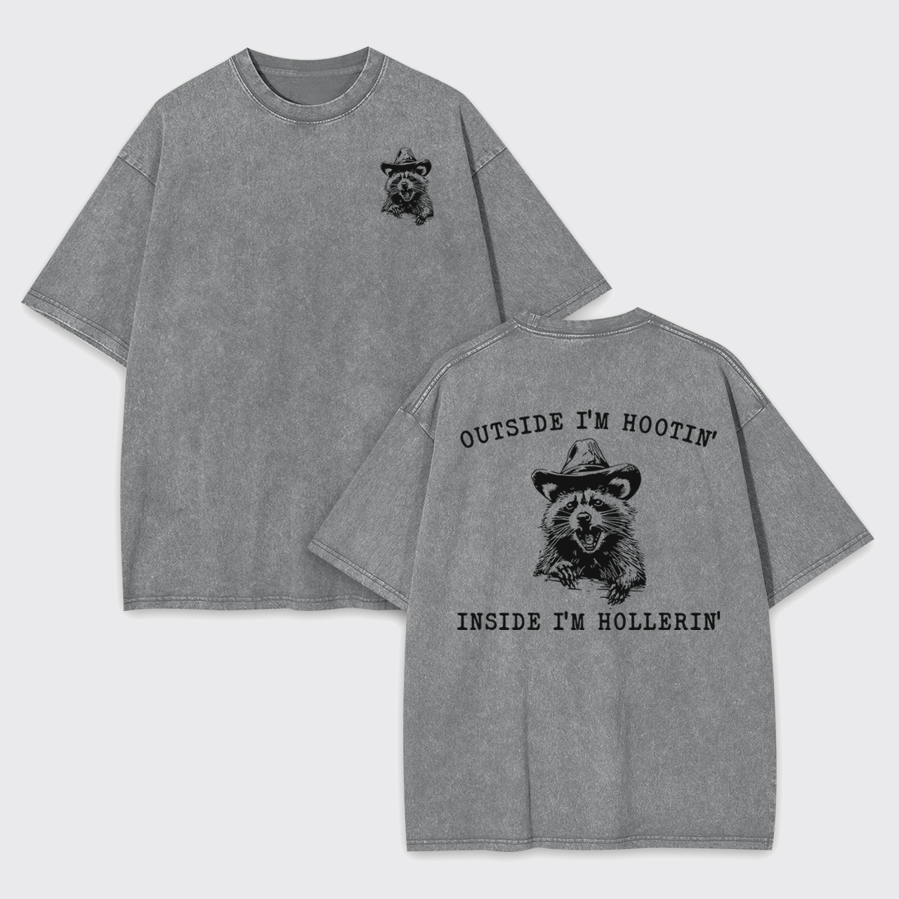 Outside I'm Hootin But Inside I Be Hollerin Garment-dye Tees