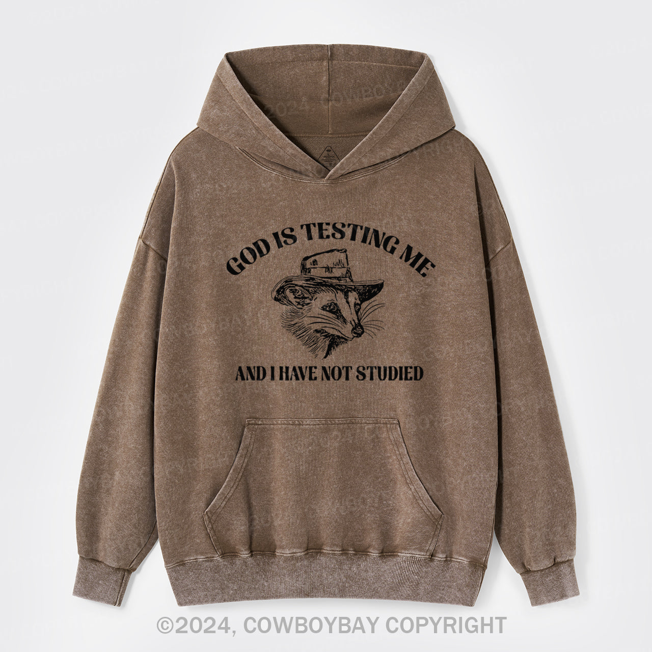 God Is Testing Me Funny Garment-Dye Hoodies