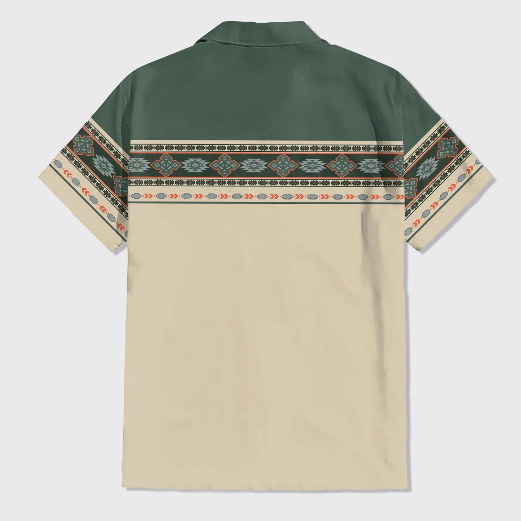 Aztec Pattern Design Button Up Shirts_5