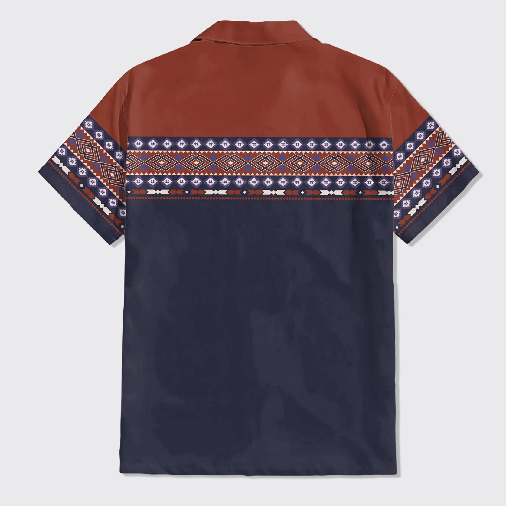 Aztec Pattern Design Button Up Shirts_7