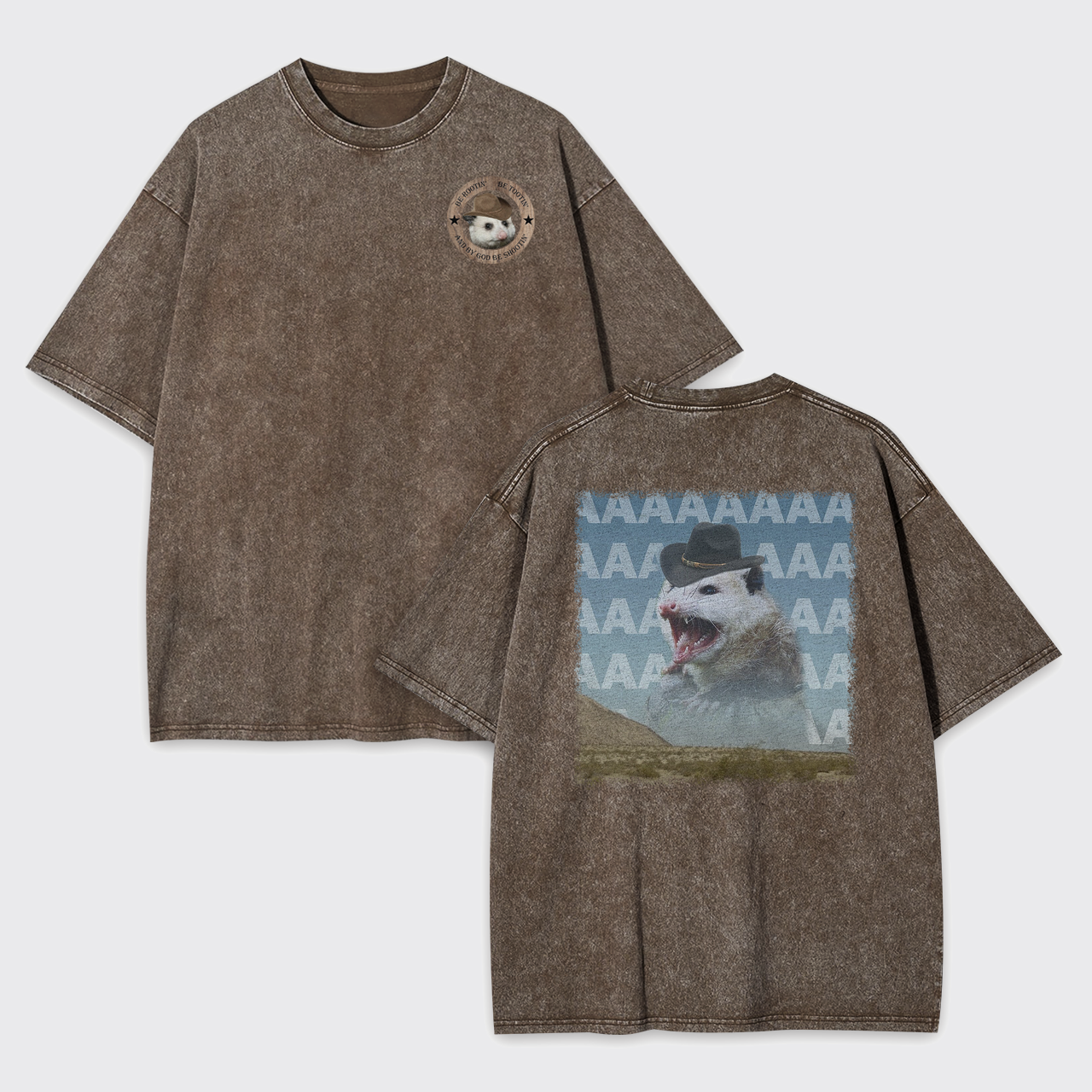Be Rootin Be Tootin Be Shootin Possum Garment-dye Tees