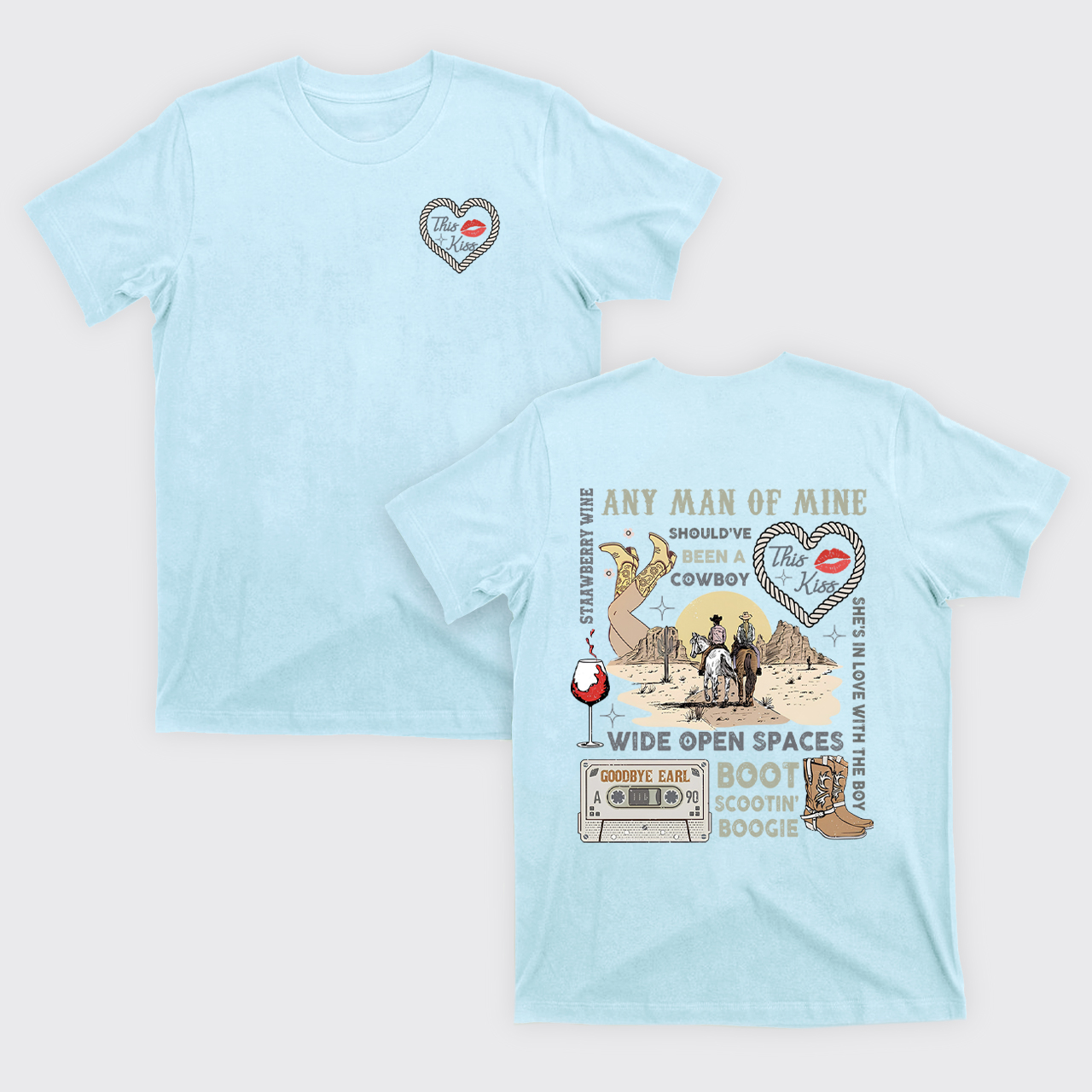 90s Country Music Any Man Of Mine Valentine T-Shirts