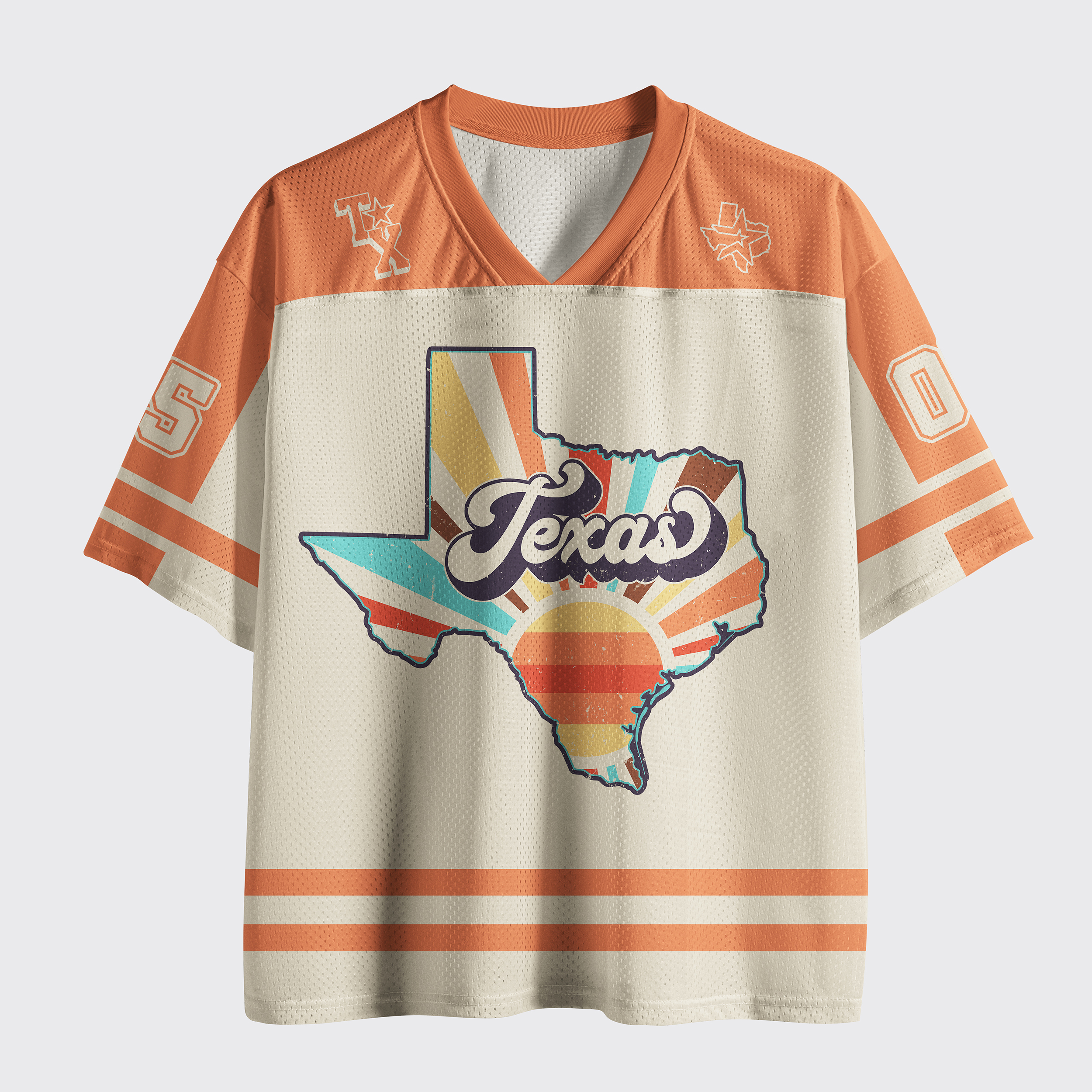 Personalized Texas Cowboy Spirit Retro Mesh Jersey