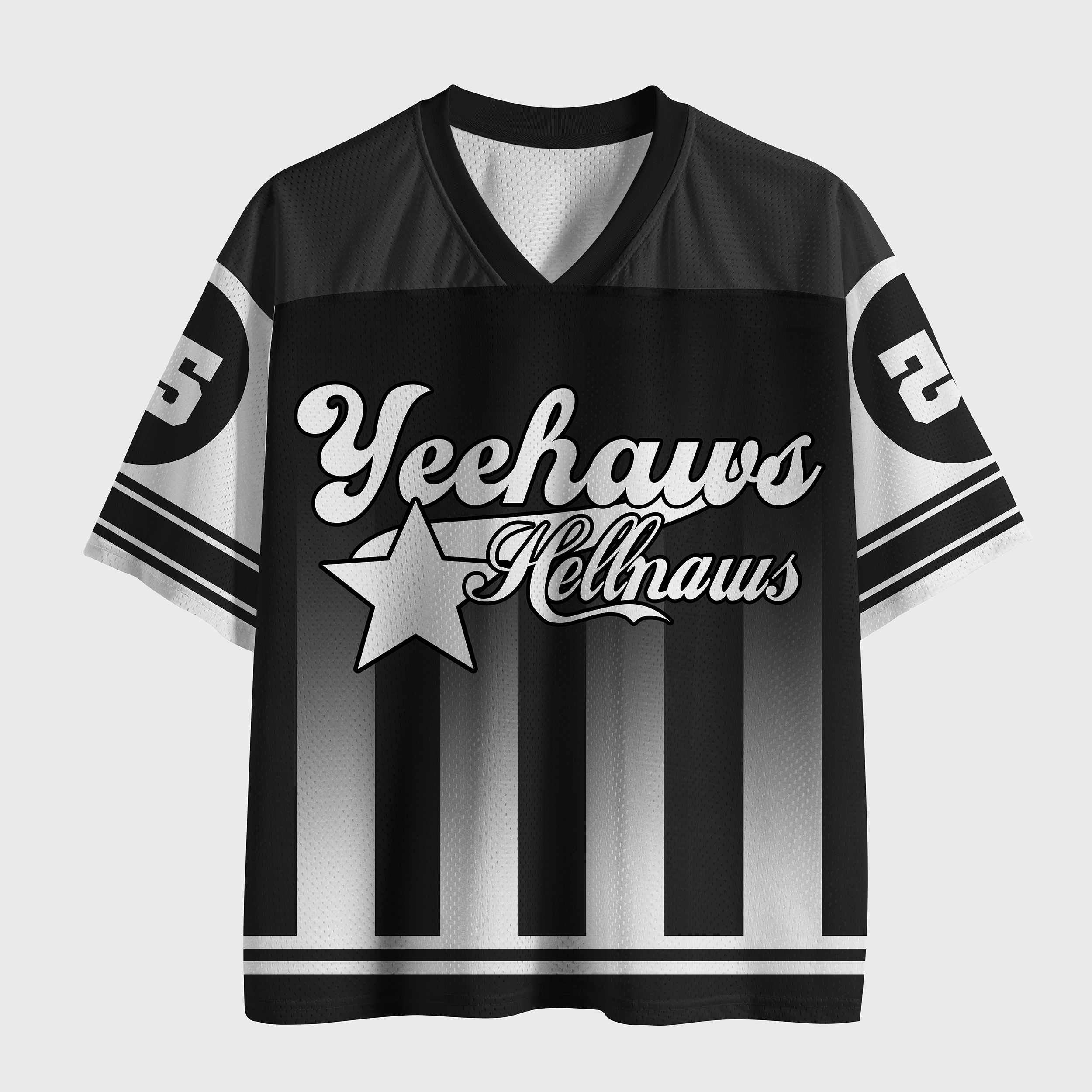 Personalized Yeehaws Star Striped Mesh Jersey