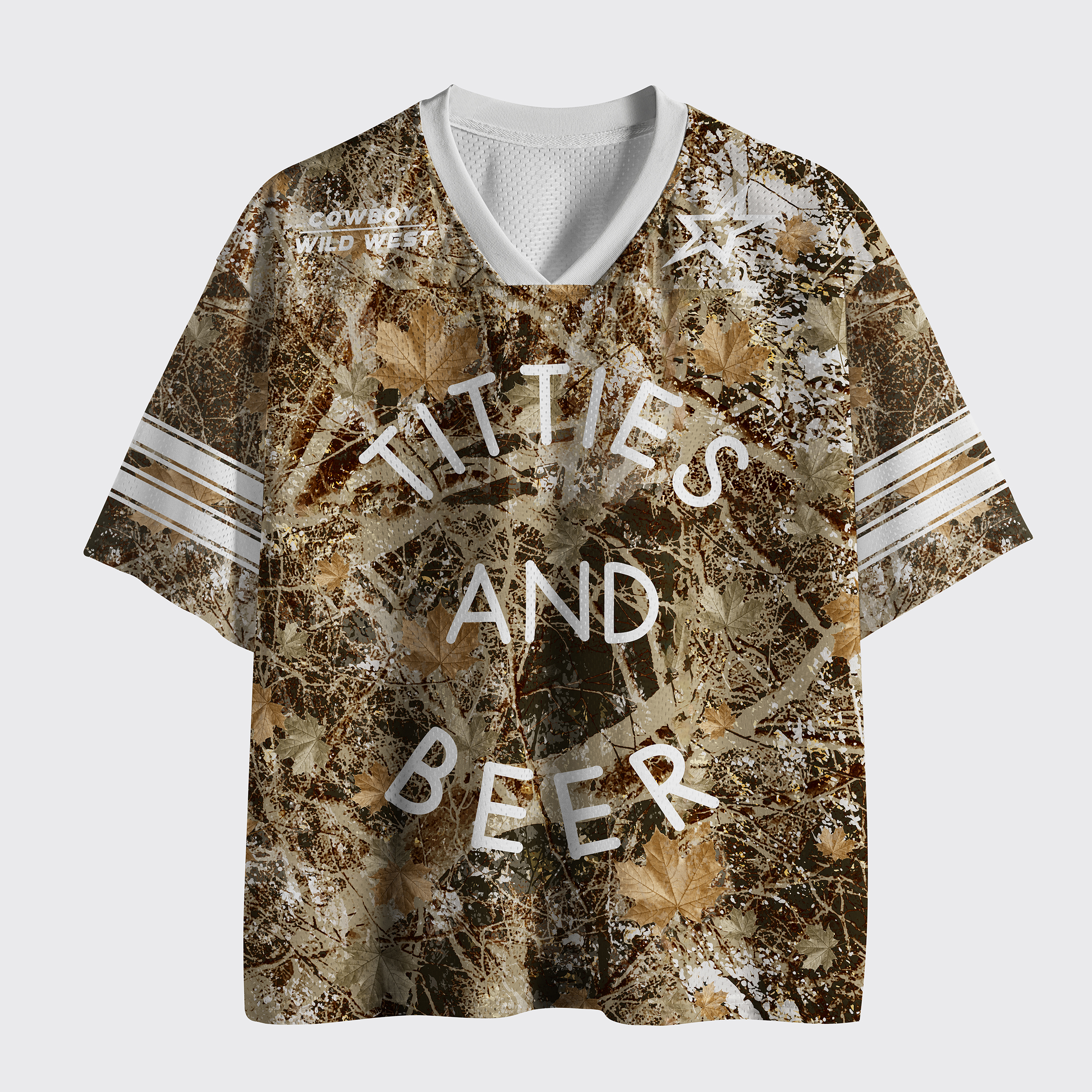 Personalized Country Music And Beer Camo Mesh Jersey