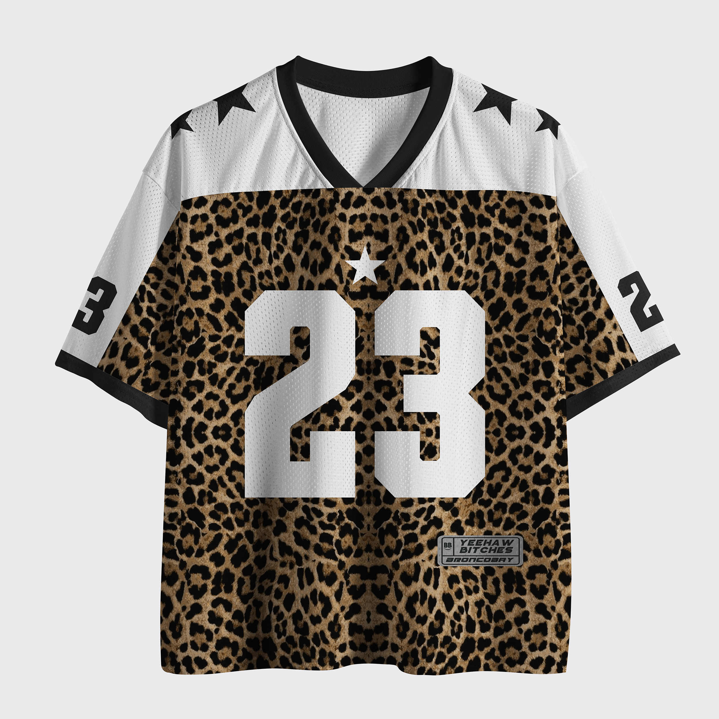 Personalized Yeehaw Leopard Print Mesh Jersey