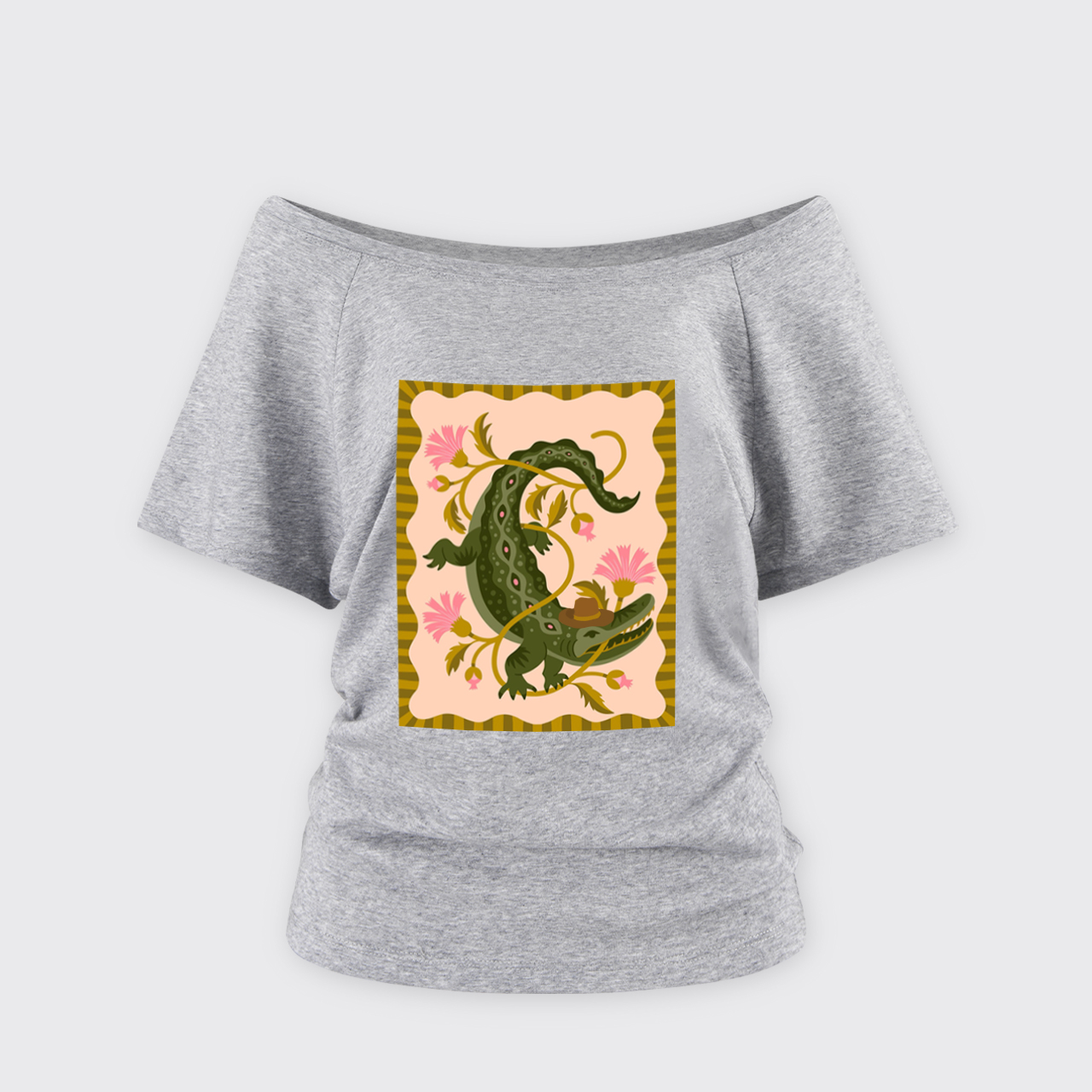 Western Gator Off Shoulder Top