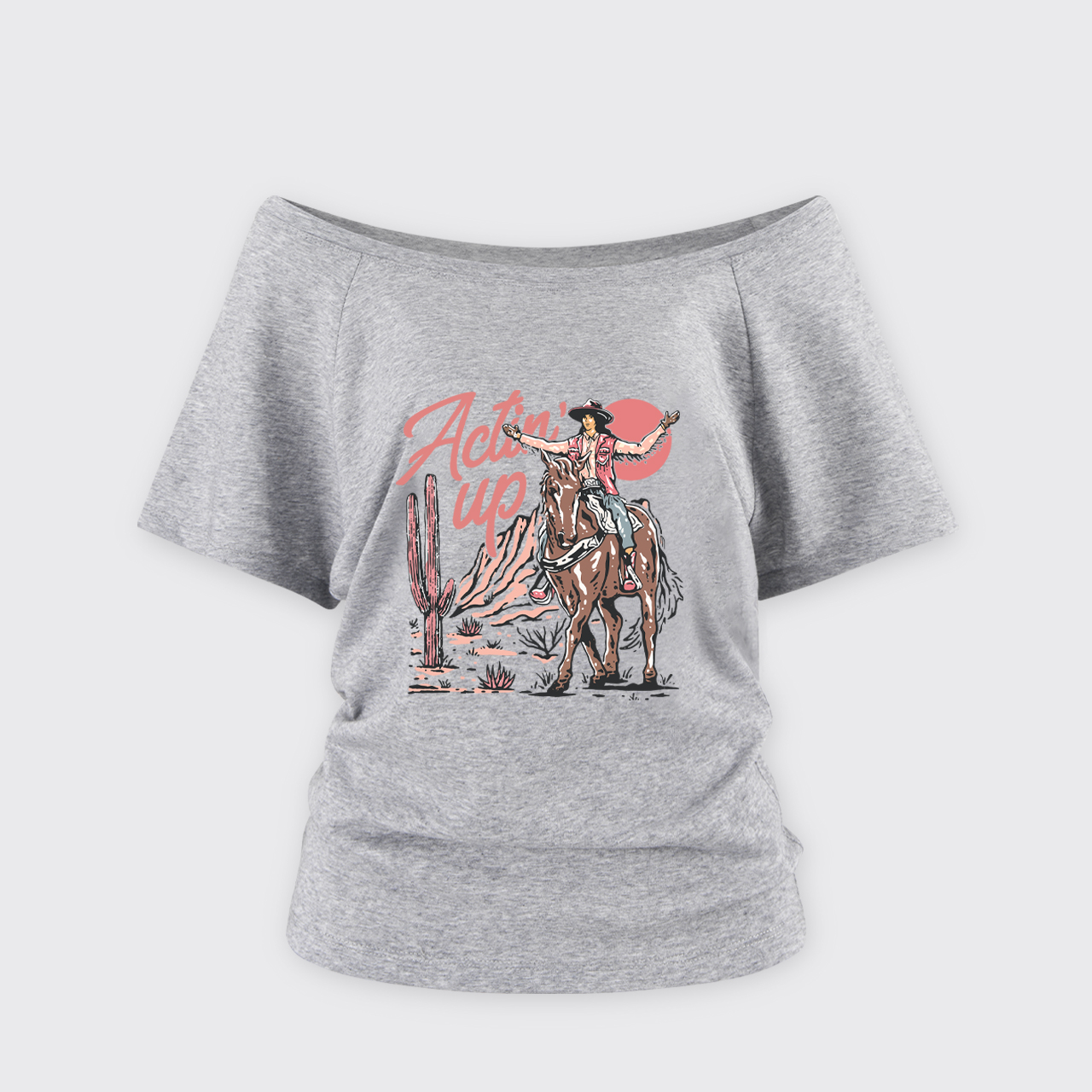 Country Concert Cowgirl Off Shoulder Top