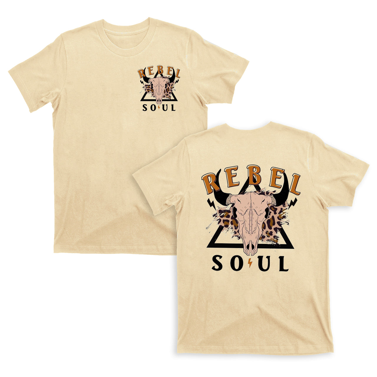 Rebel Soul Lightning Bull T-Shirts
