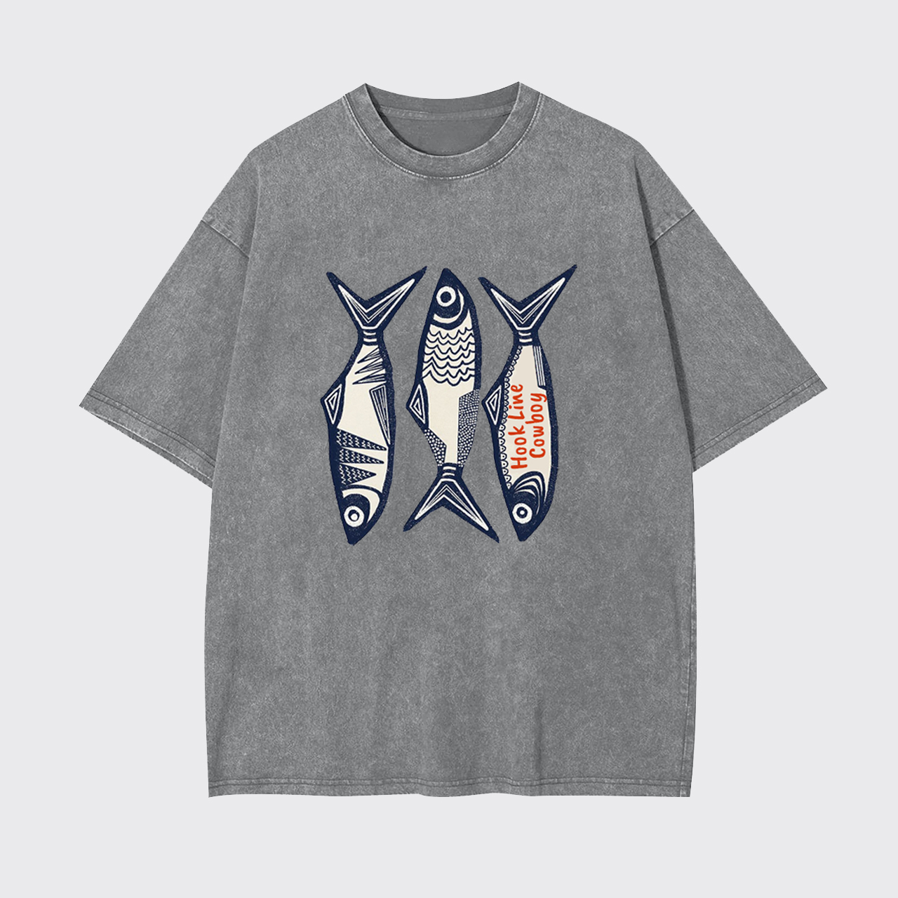 Hook Line Cowboy Garment-dye Tees