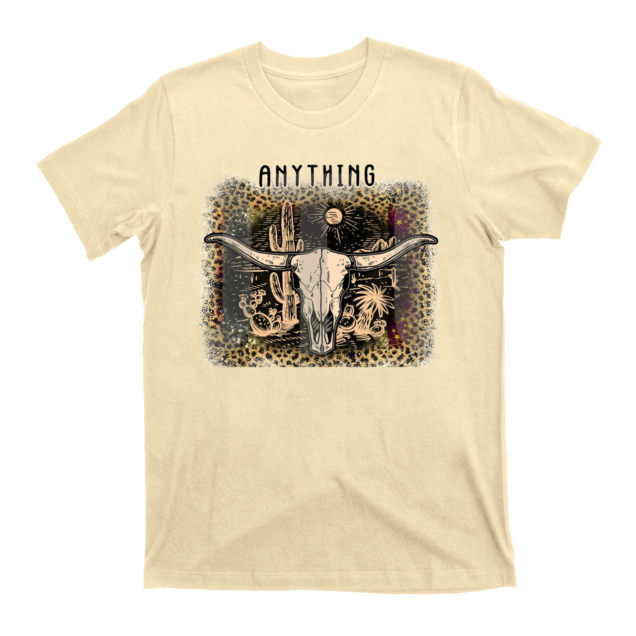 Western Bull Skull  Vintage T-Shirts