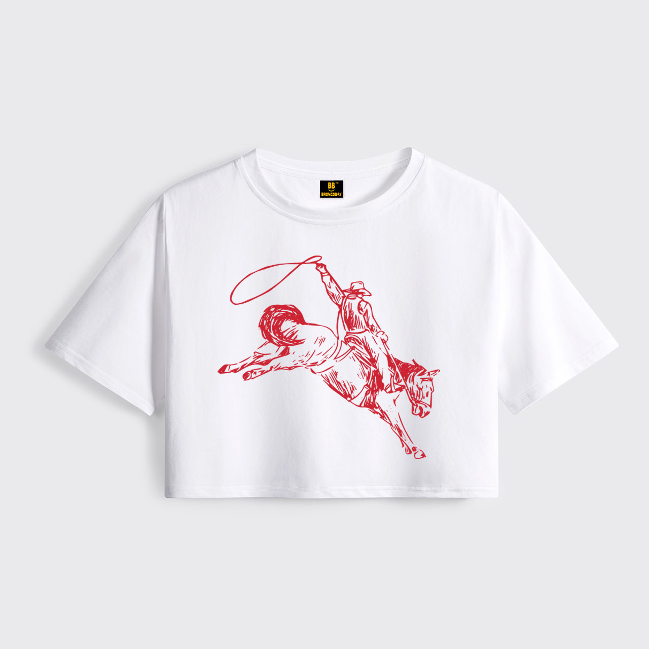 90s Cowboy Cropped Boxy Tee