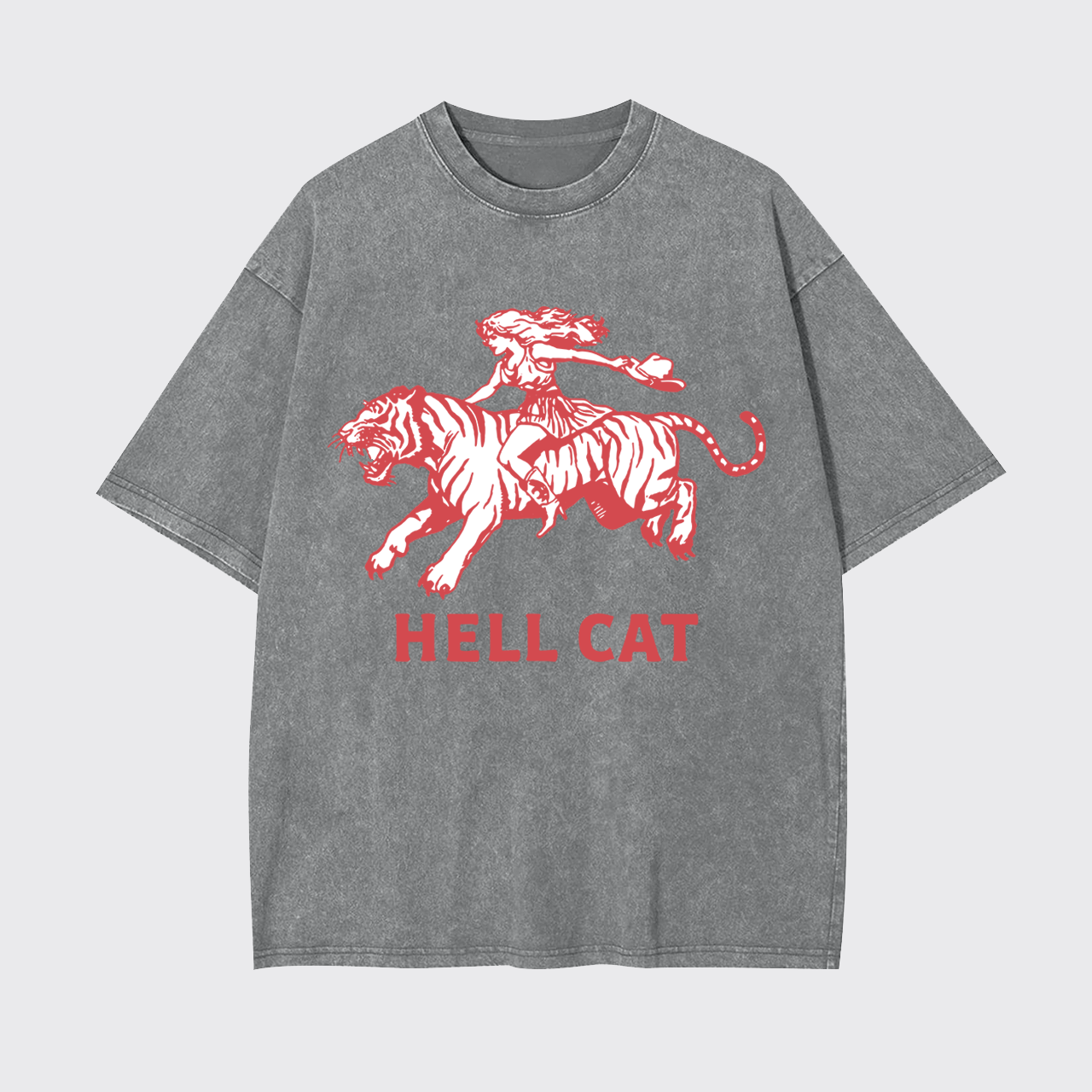 Retro Cowgirl Hell Cat Garment-dye Tees