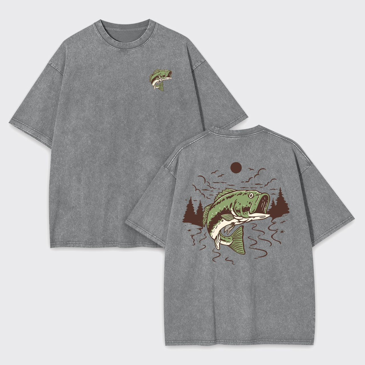 Cowboy Spirit Meets Fishing Adventure Garment-dye Tees