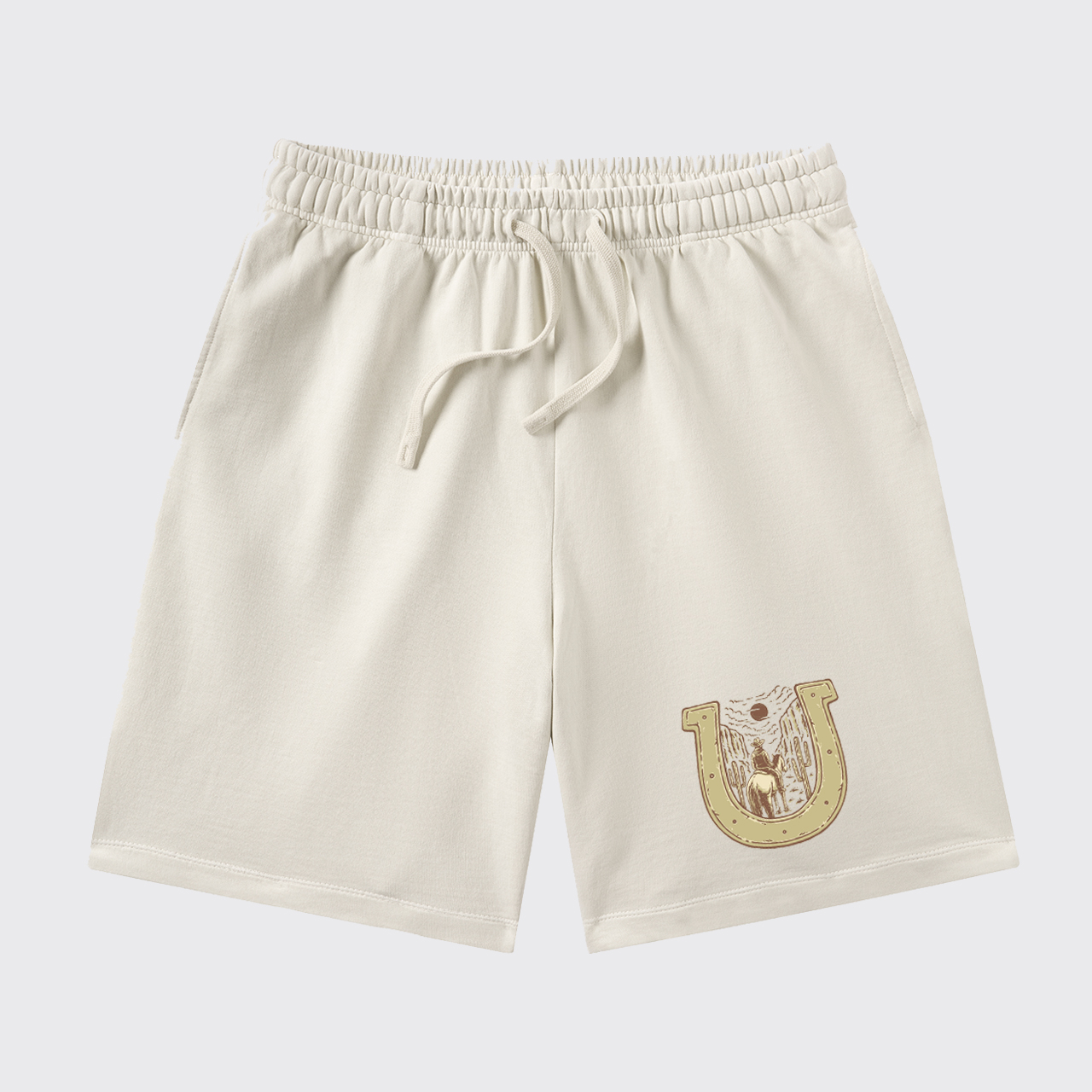 Horseshoe Charm for the Cowboy_Broncobay Shorts