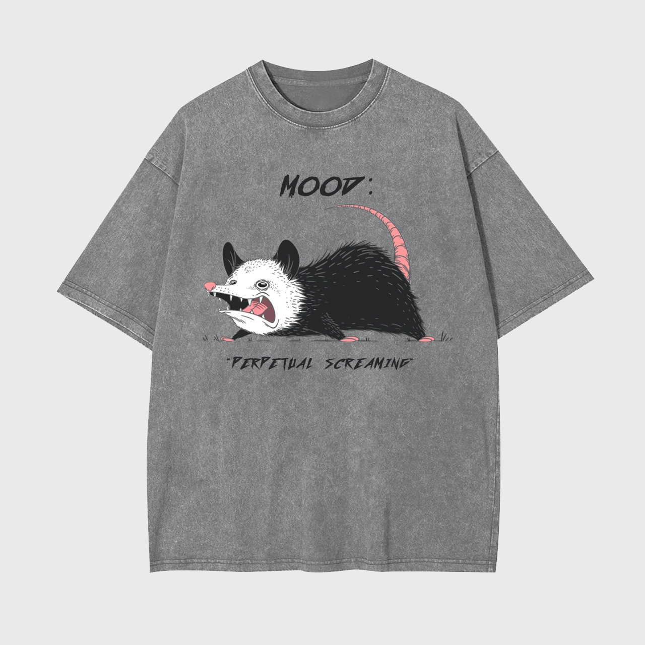 Mood Possum Perpetual Screaming Garment-dye Tees