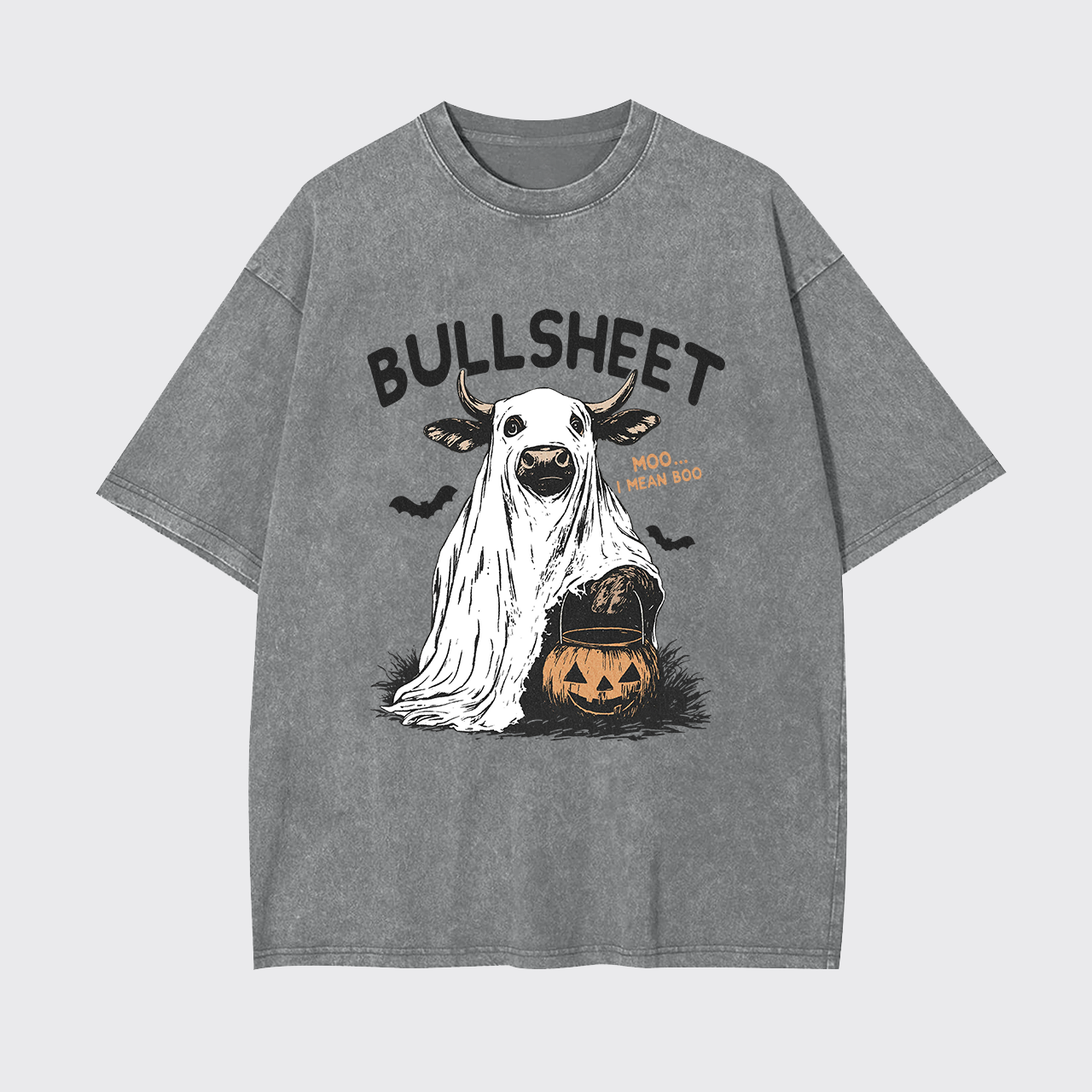 Funny Halloween Bullsheet Garment-dye Tees