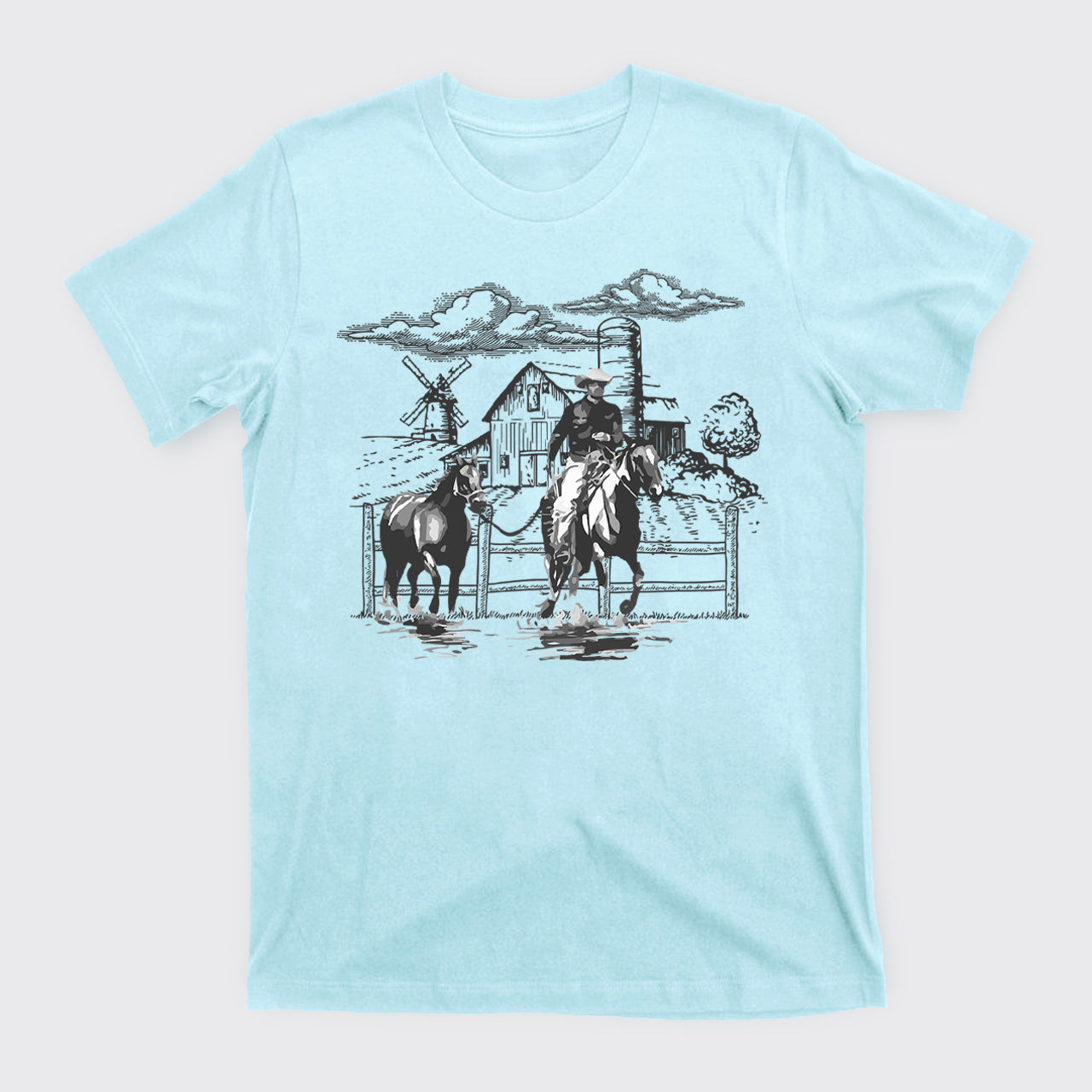 Western Country Cowboys Fenceposts T-Shirts