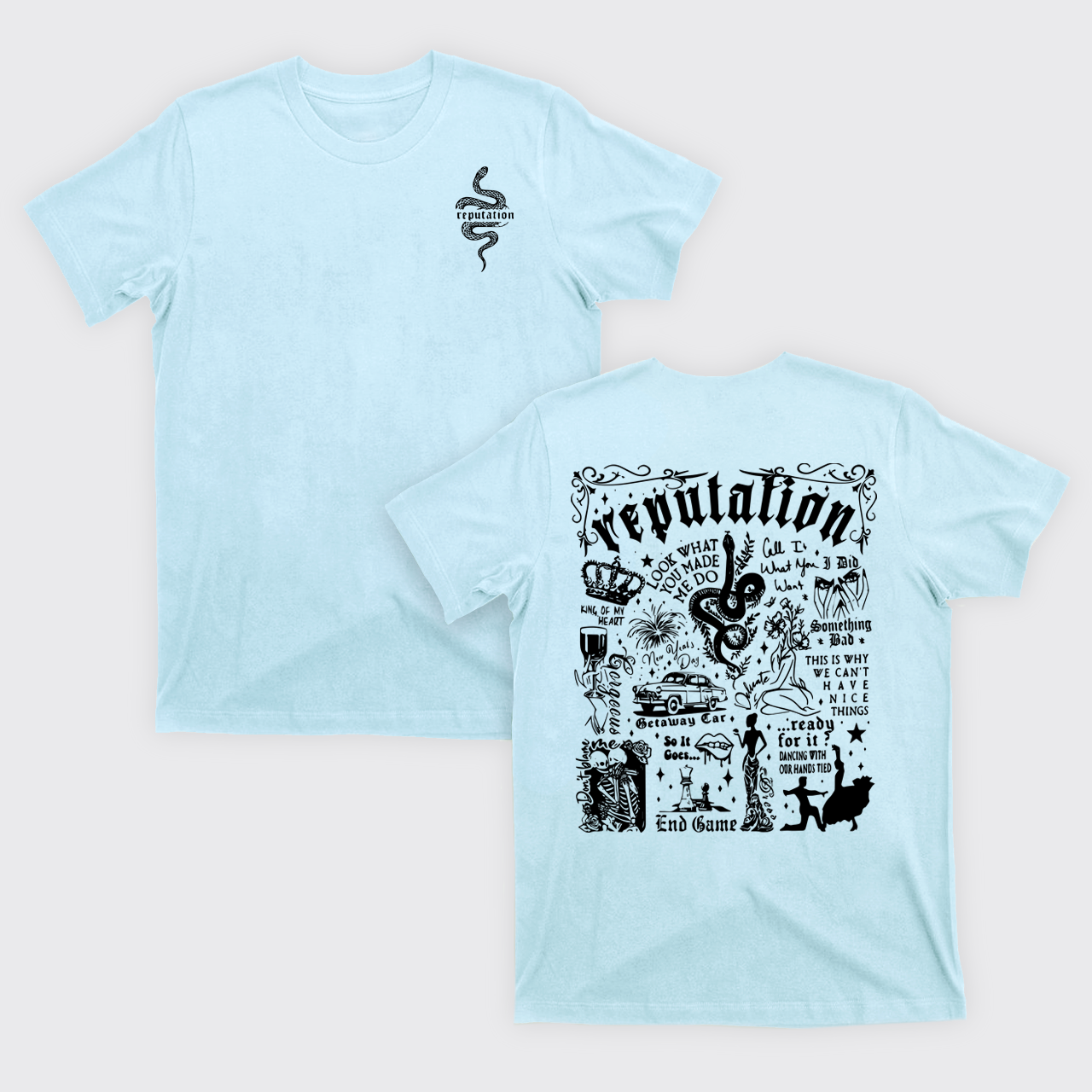 Cute Cat Album Music T-Shirts