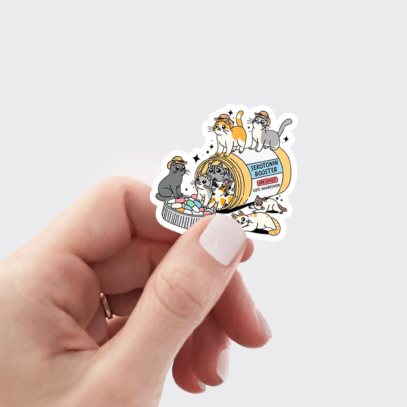 Serotonin Booster Cats_Broncobay Sticker
