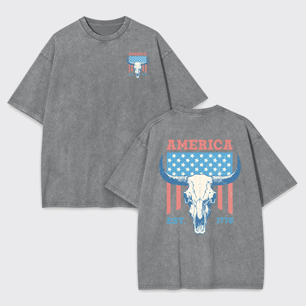 America freedom Est.1776 Garment-dye Tees