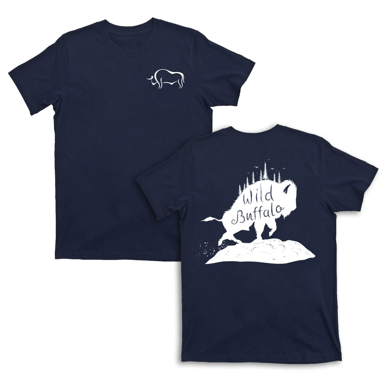 Wild Buffalo Double Sided Print T-Shirts