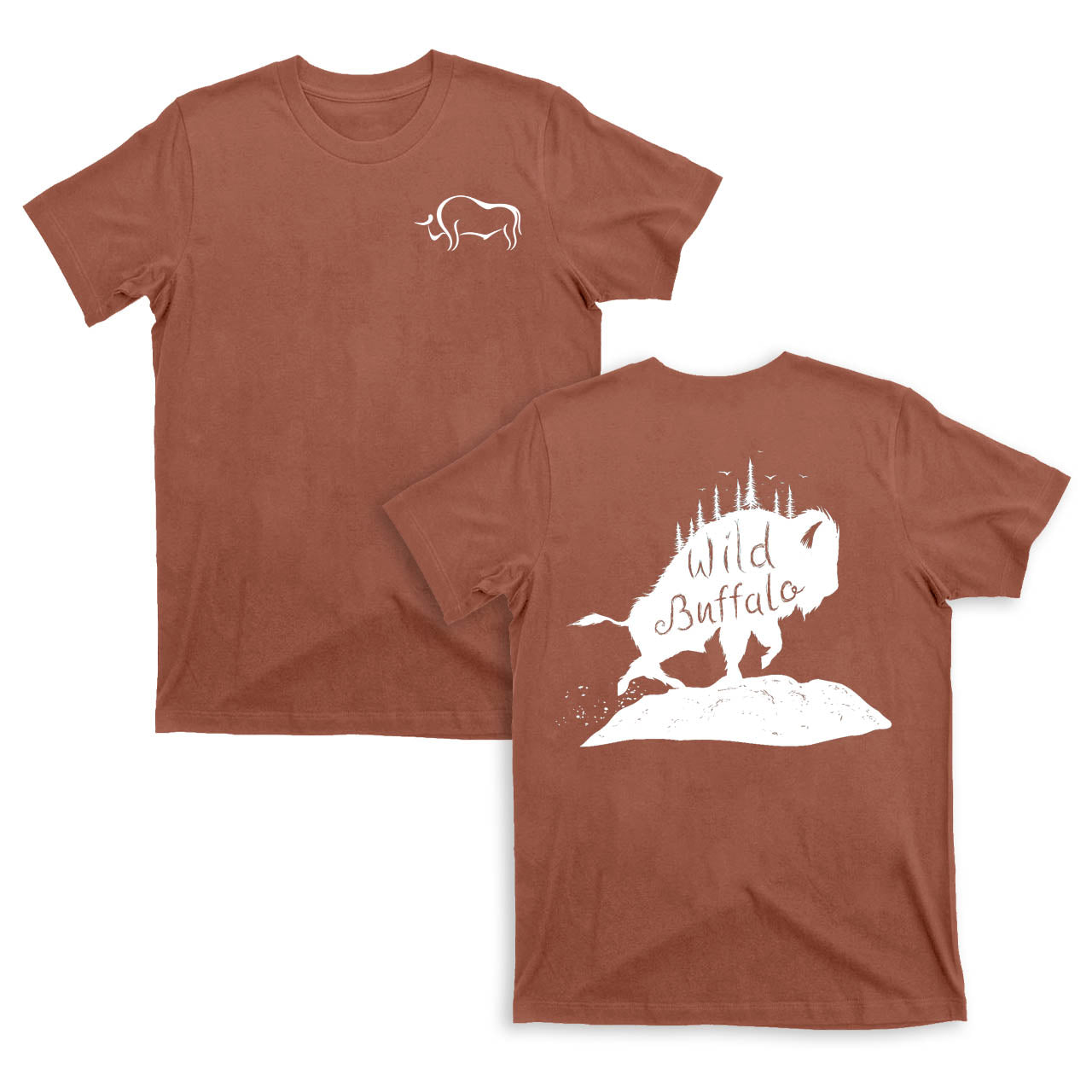 Wild Buffalo Double Sided Print T-Shirts