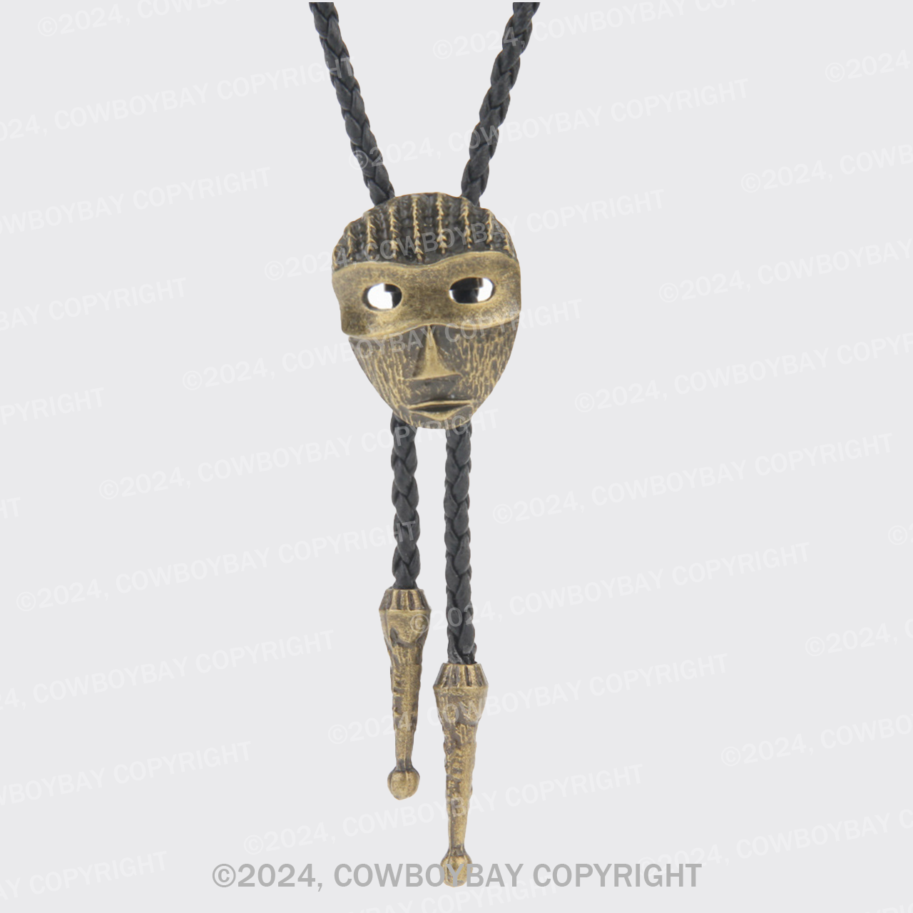 Vintage Tether Western Mask Necklace