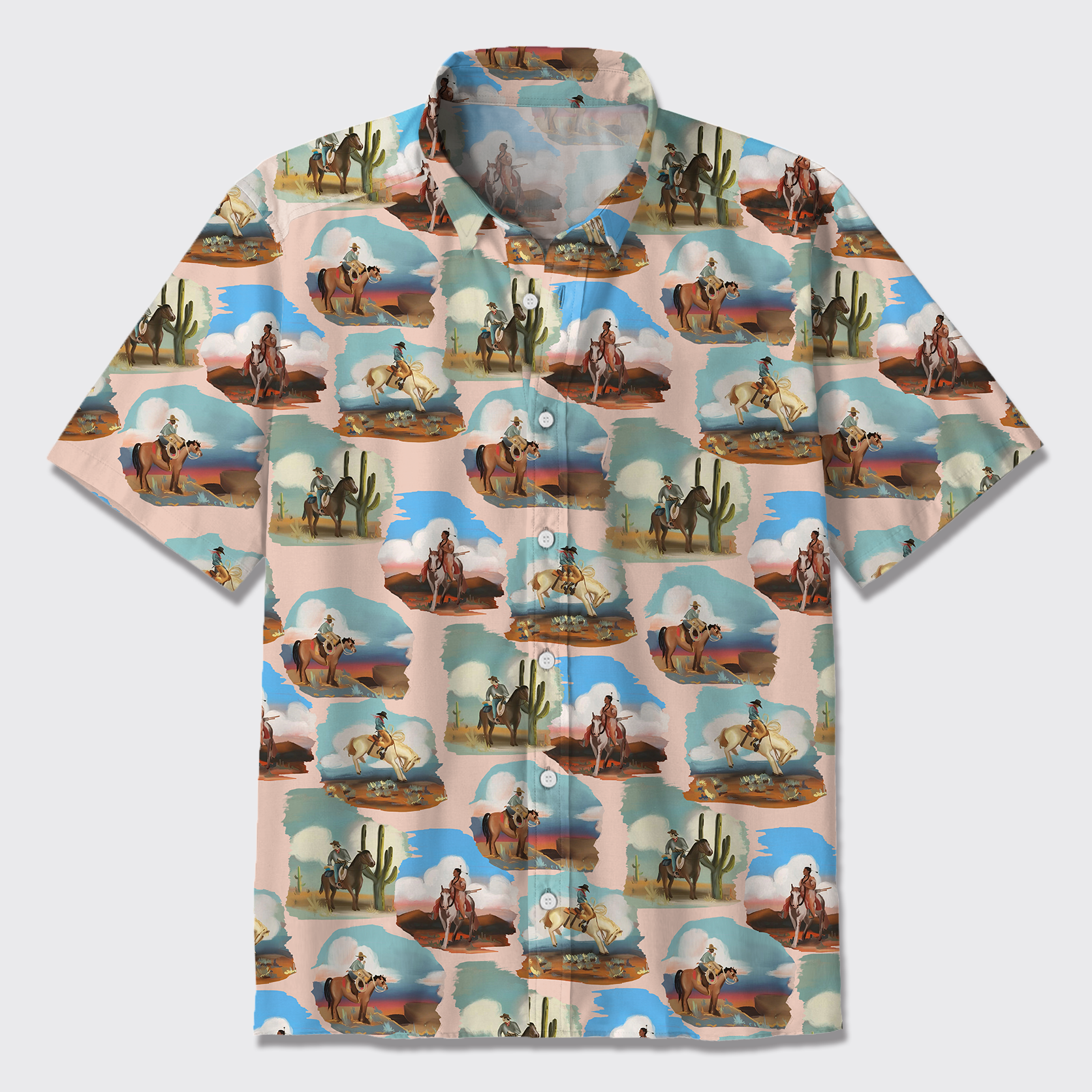 Vintage Western Pattern Button Up Shirts