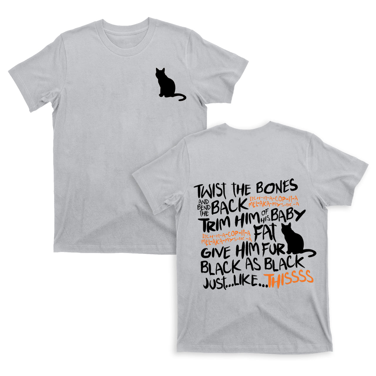 Halloween Daydreaming Cat double sided printing T-Shirts