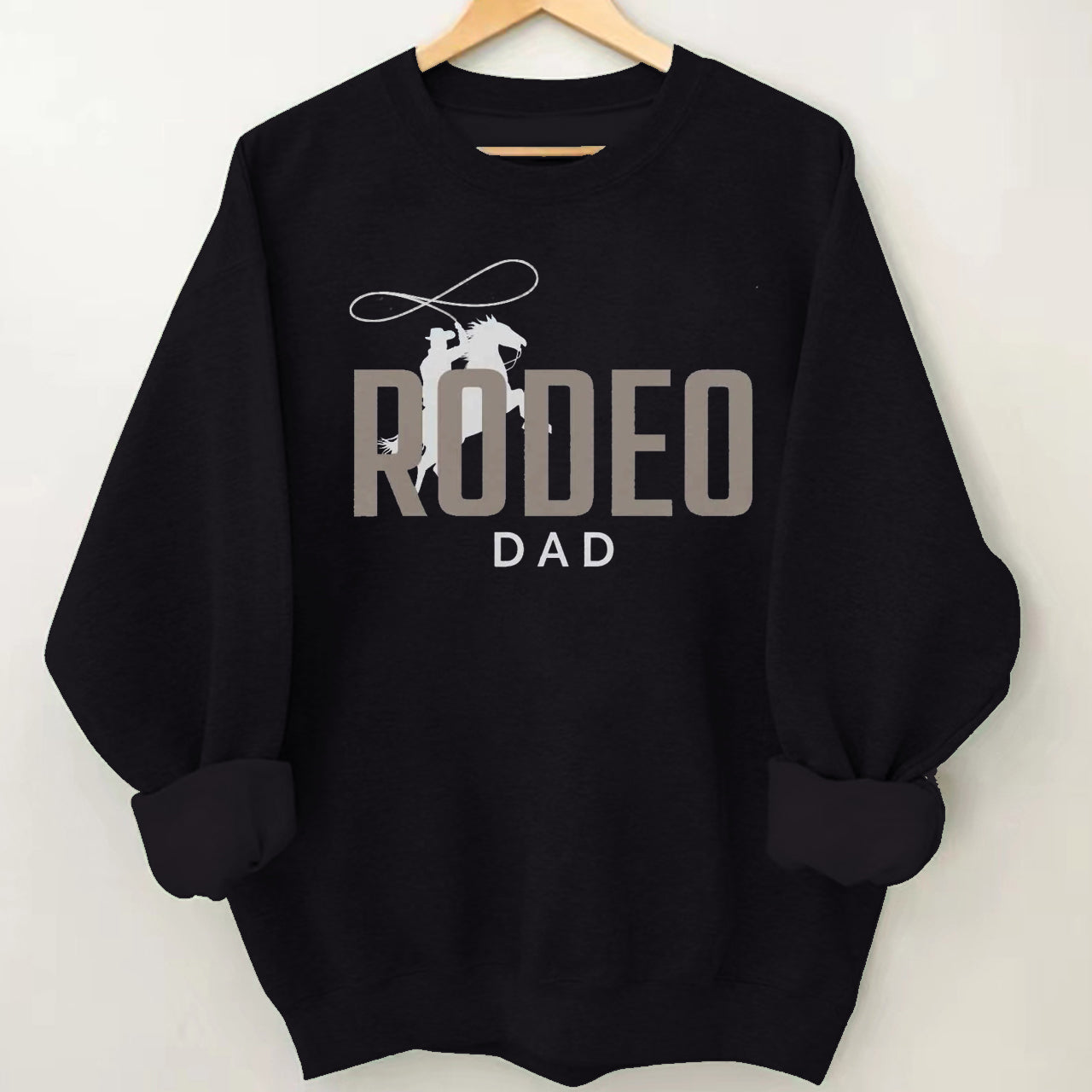 Cowboy New Dad Rodeo Crewneck Sweatshirt
