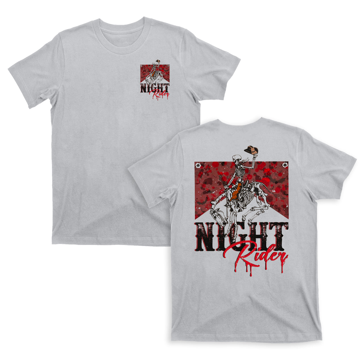 Halloween Cowboy Night Rider Double sided printing T-Shirts