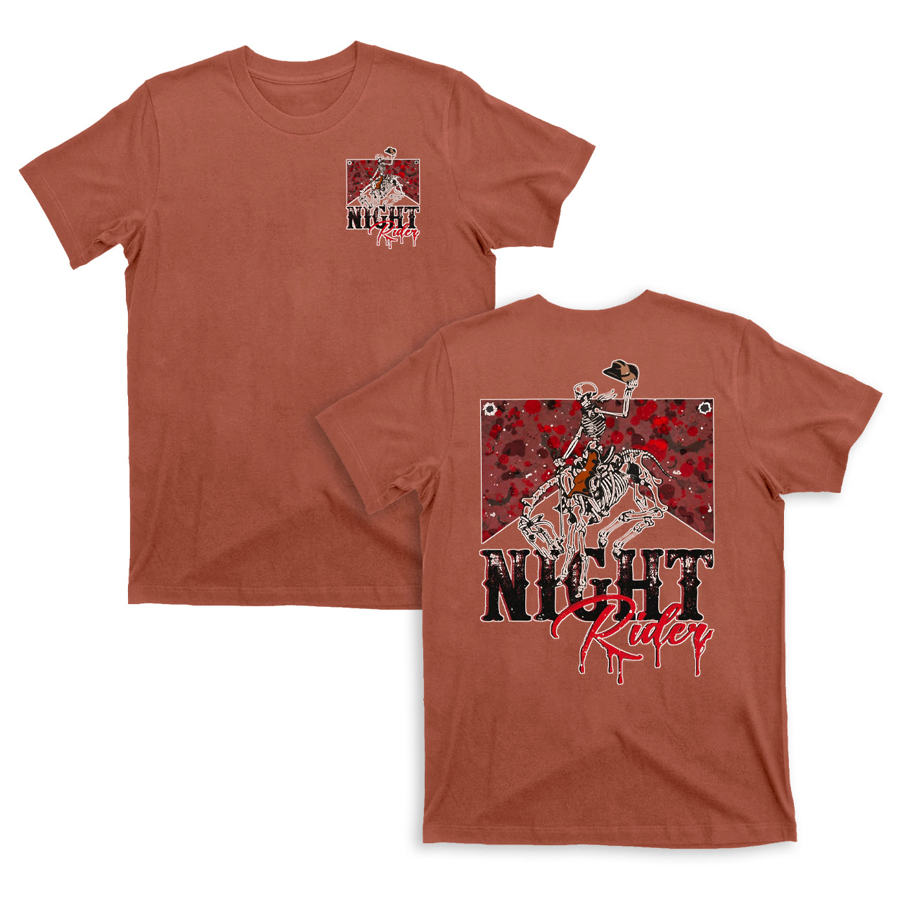 Halloween Cowboy Night Rider Double sided printing T-Shirts