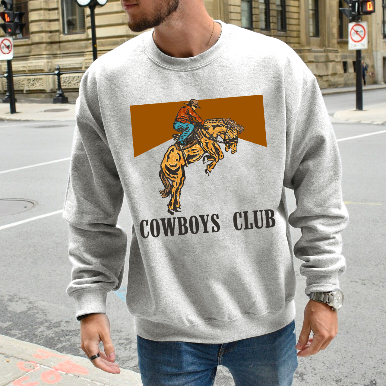 Welcome to Cowboys Club Bronco Crewneck Sweatshirt
