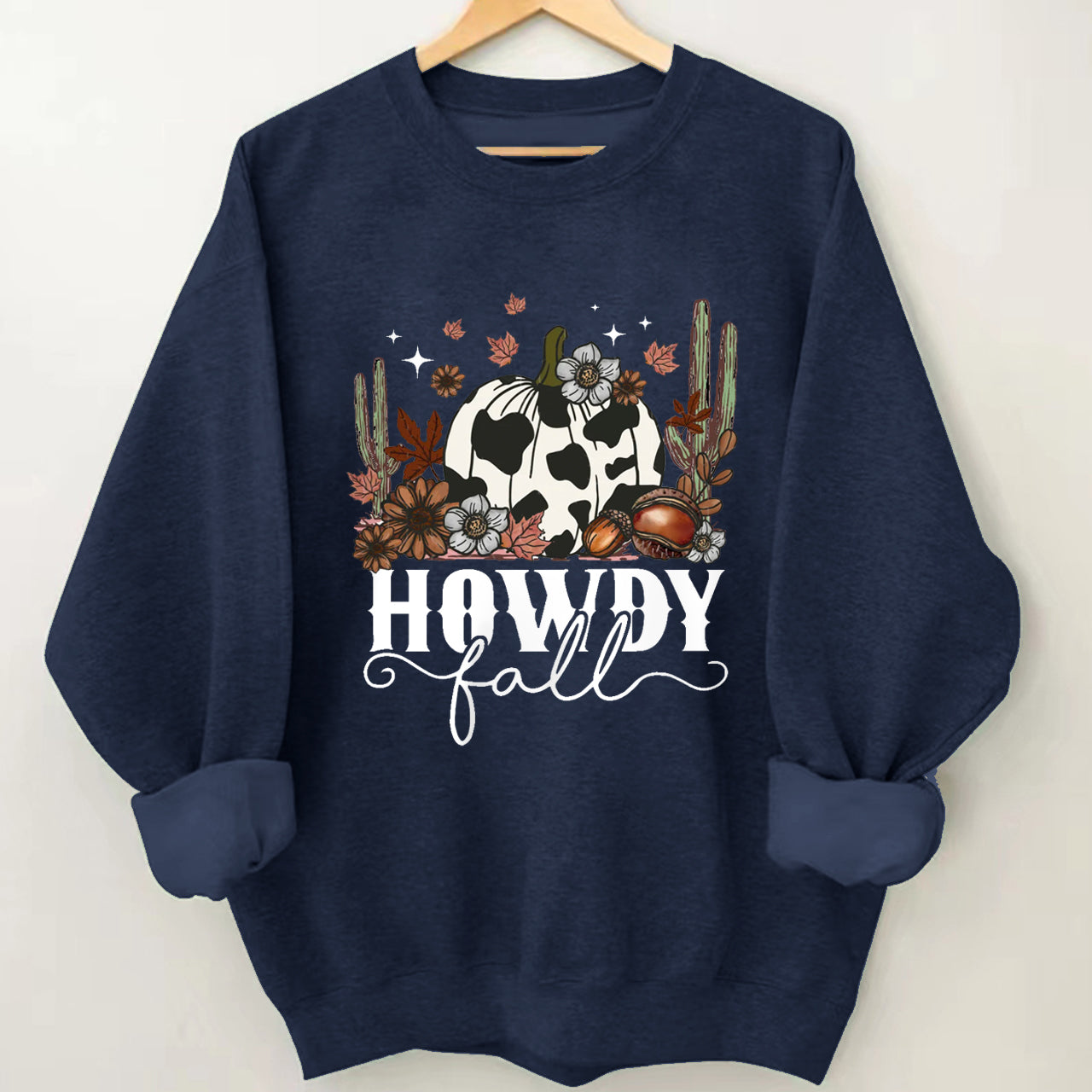 Halloween howdy cow pumpkin Sweatshirt