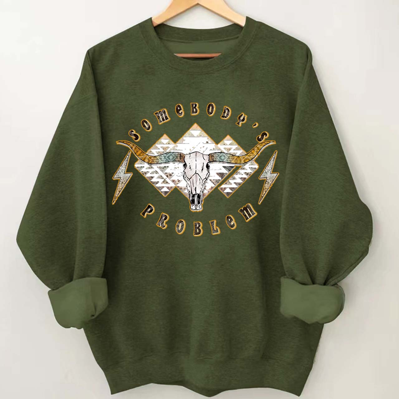 Boho Skull Somebody's Problem Sweatshirt